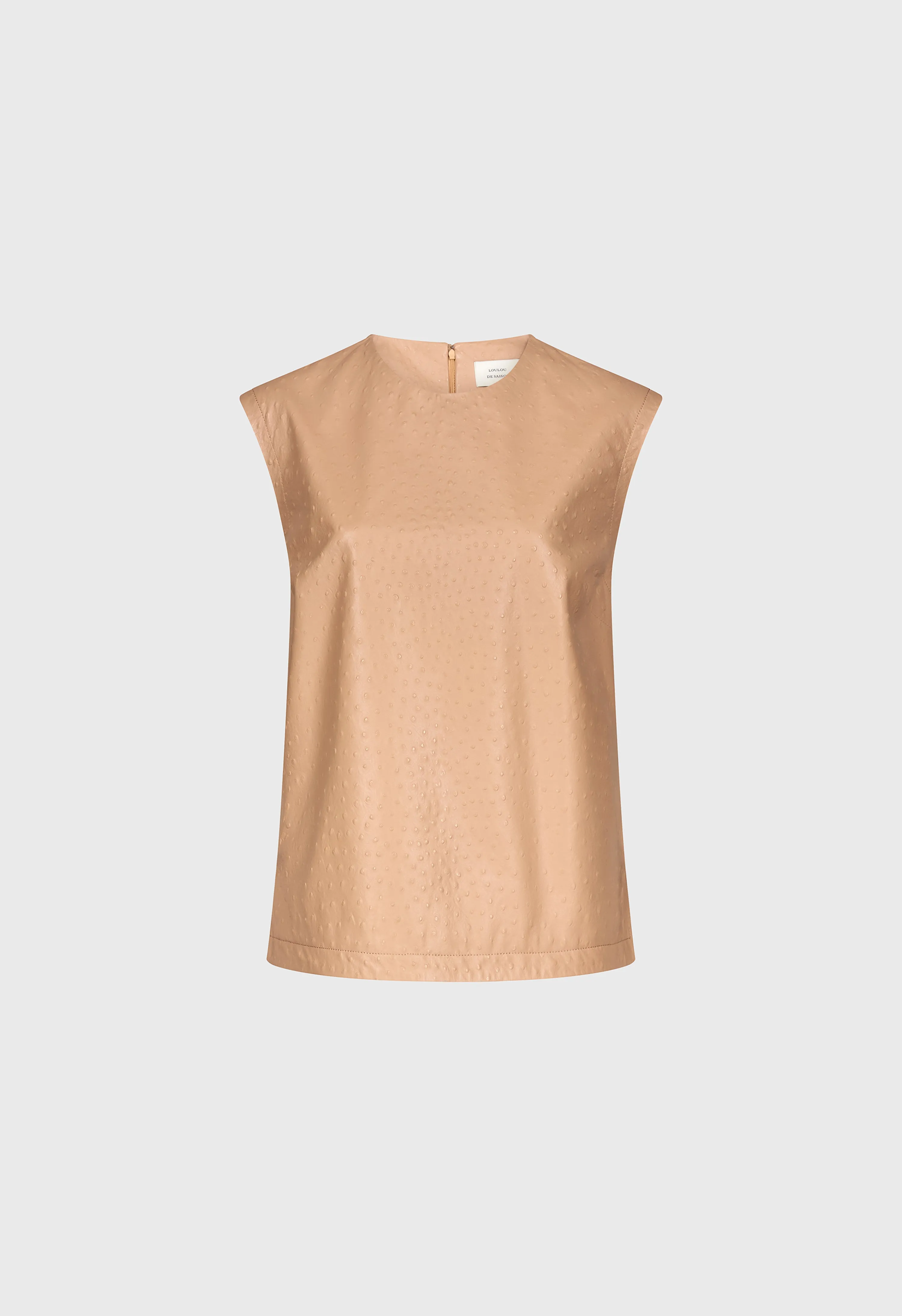 FIZA Ostrich-effect leather top sold by Loulou De Saison product image thumbnail 2