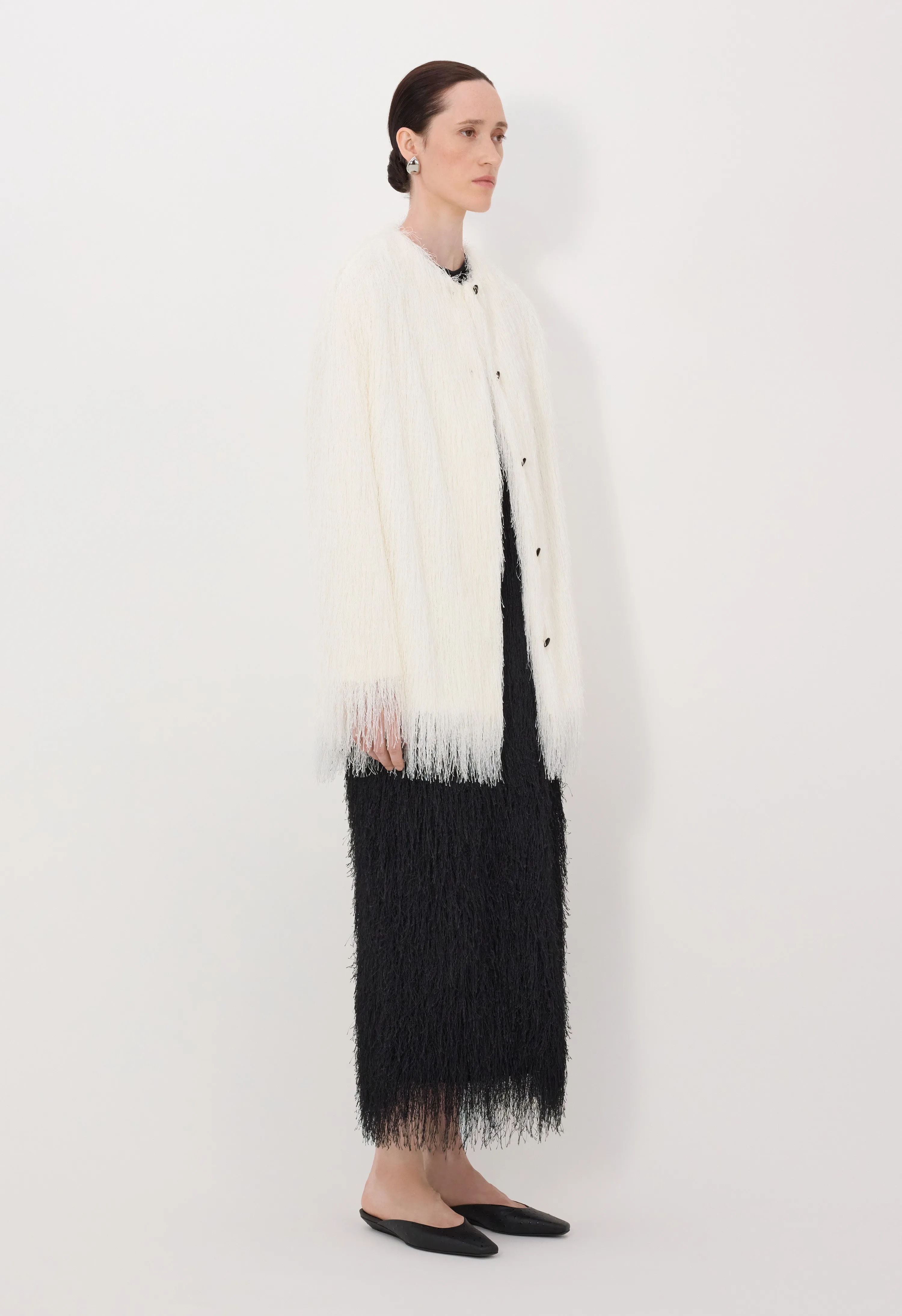 FILIPO Fringed coat sold by Loulou De Saison product image thumbnail 3