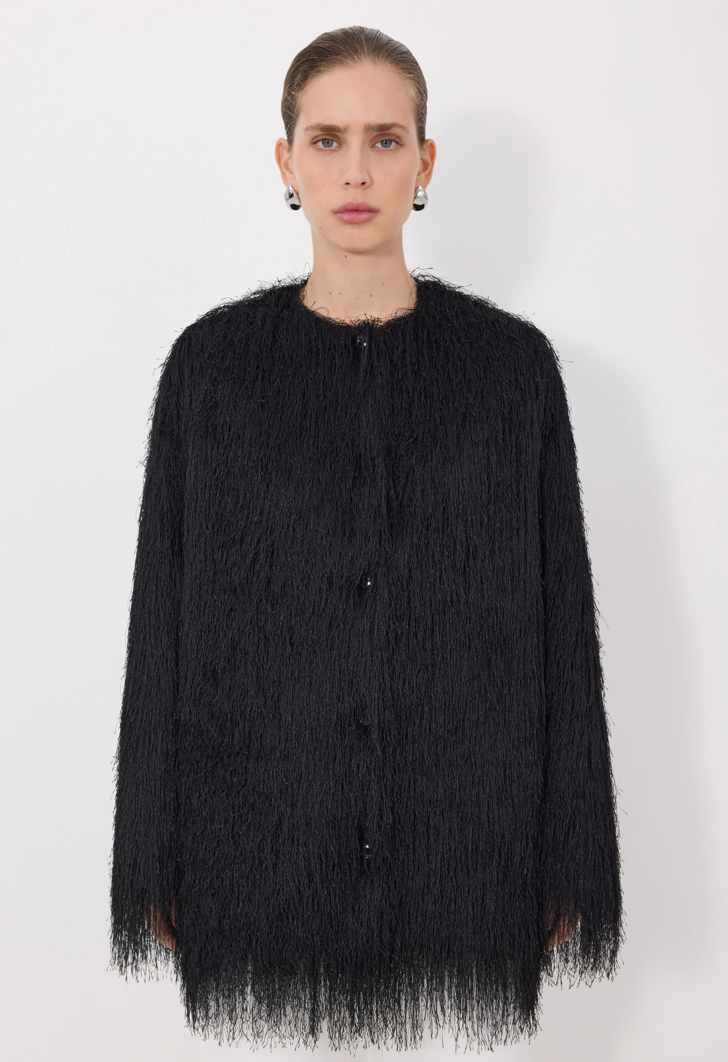 FILIPO Fringed coat sold by Loulou De Saison product image thumbnail 4