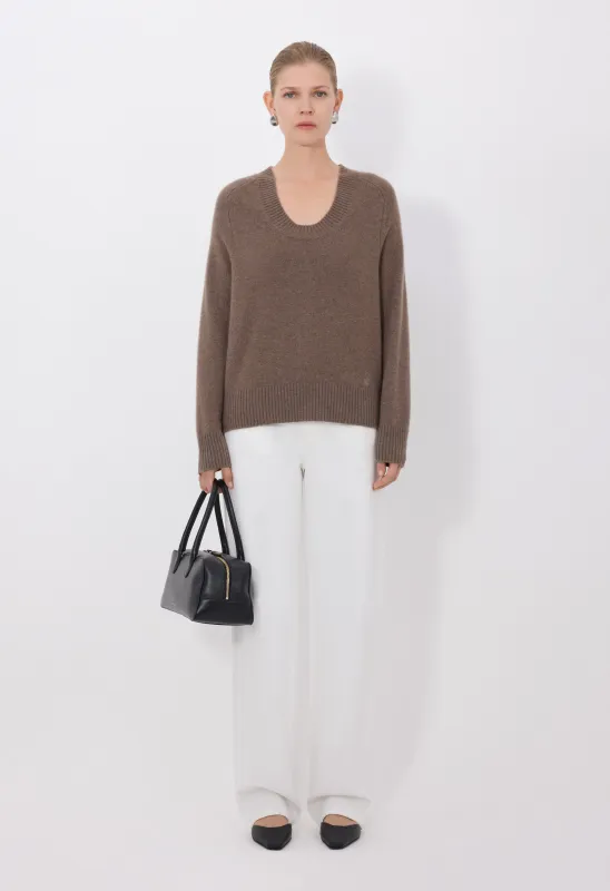 BAJI U neck cashmere sweater sold by Loulou De Saison