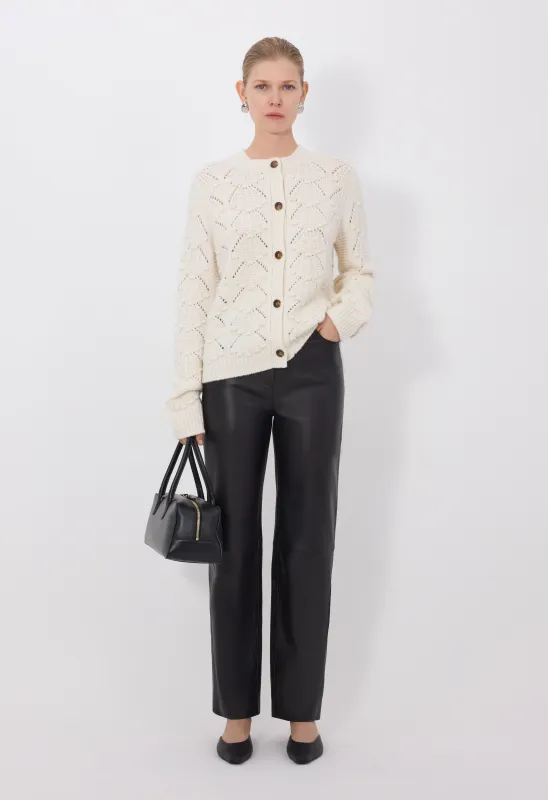 BACH Cashmere crochet cardigan made by Loulou De Saison