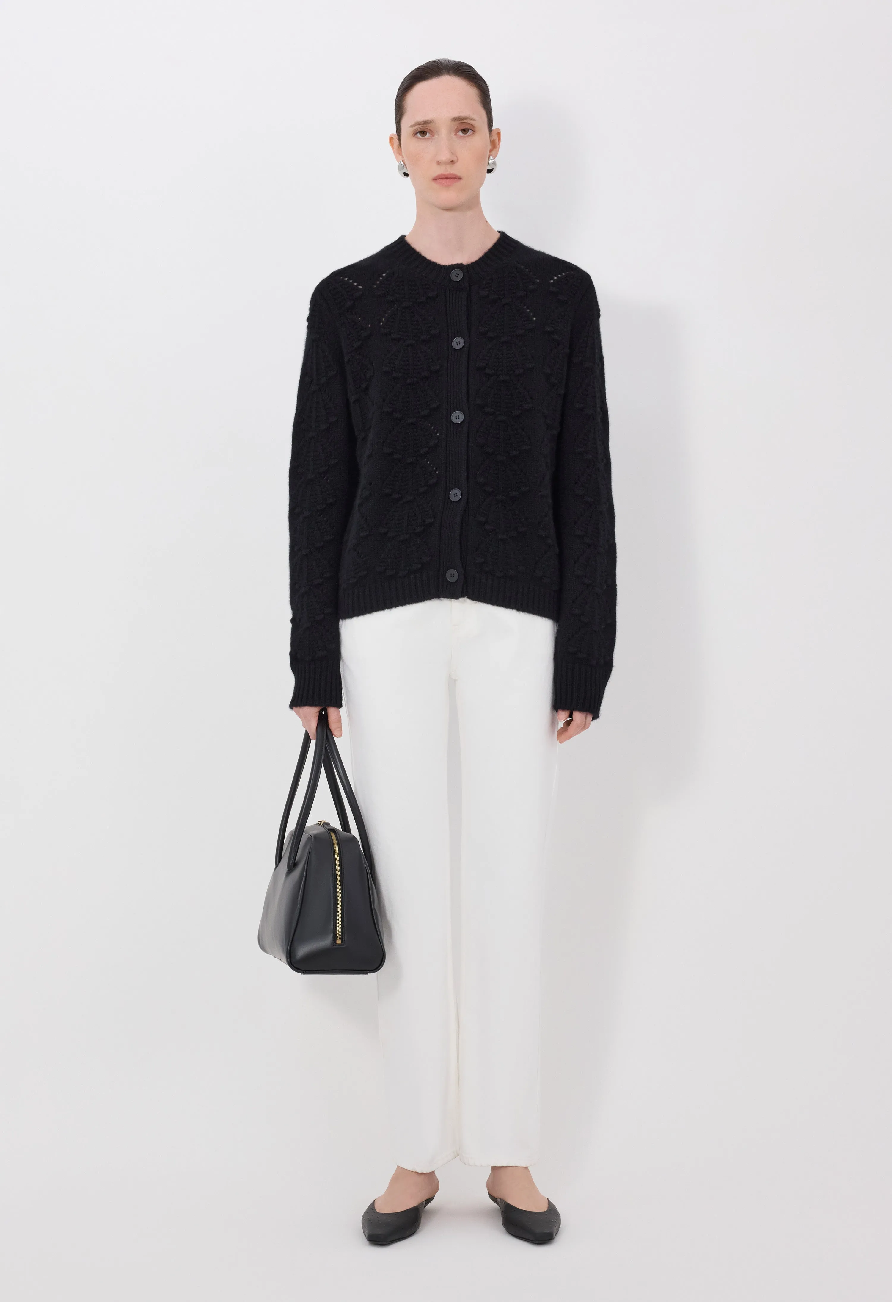 BACH Cashmere crochet cardigan sold by Loulou De Saison