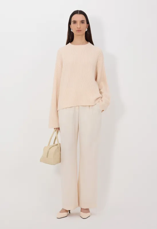 AXEL LDS Ribbed cashmere sweater made by Loulou De Saison