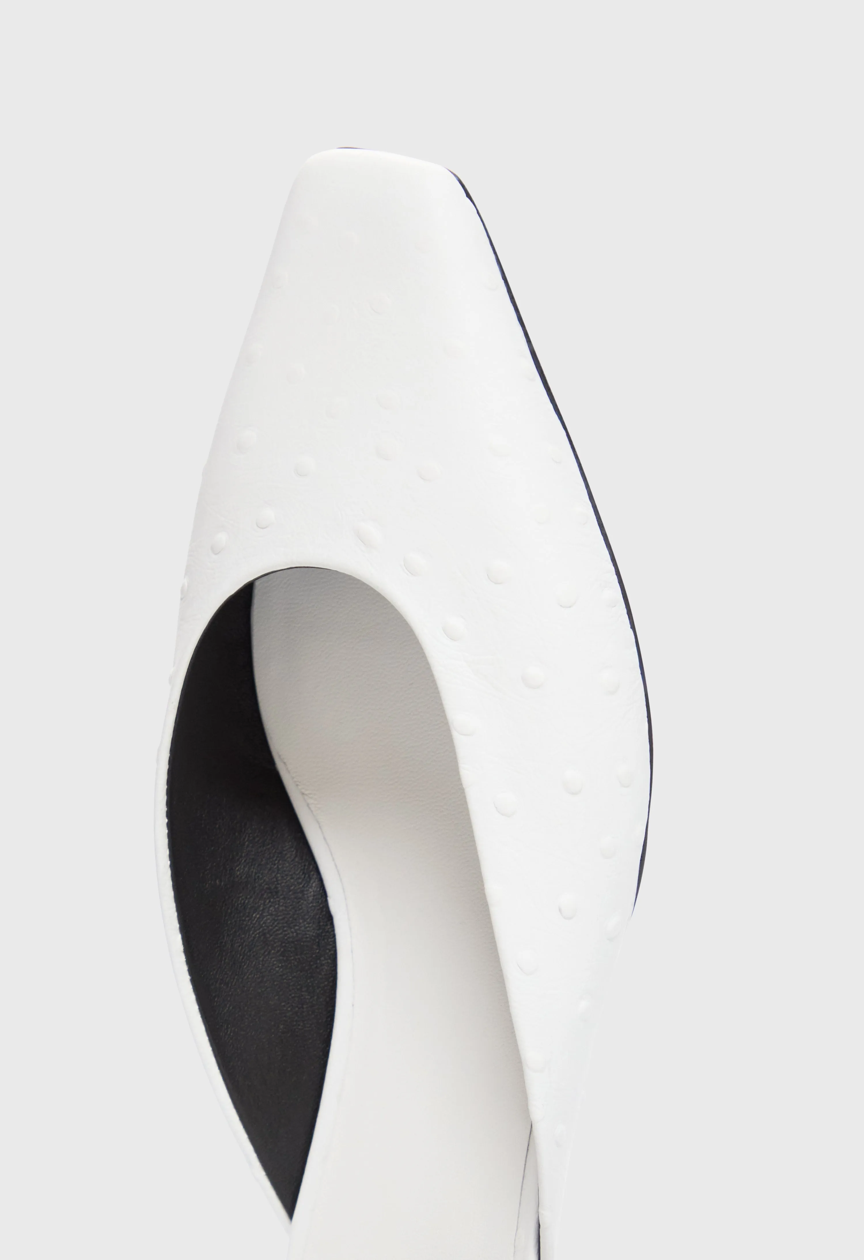 ALIX Ostrich-effect leather mules sold by Loulou De Saison product image thumbnail 4