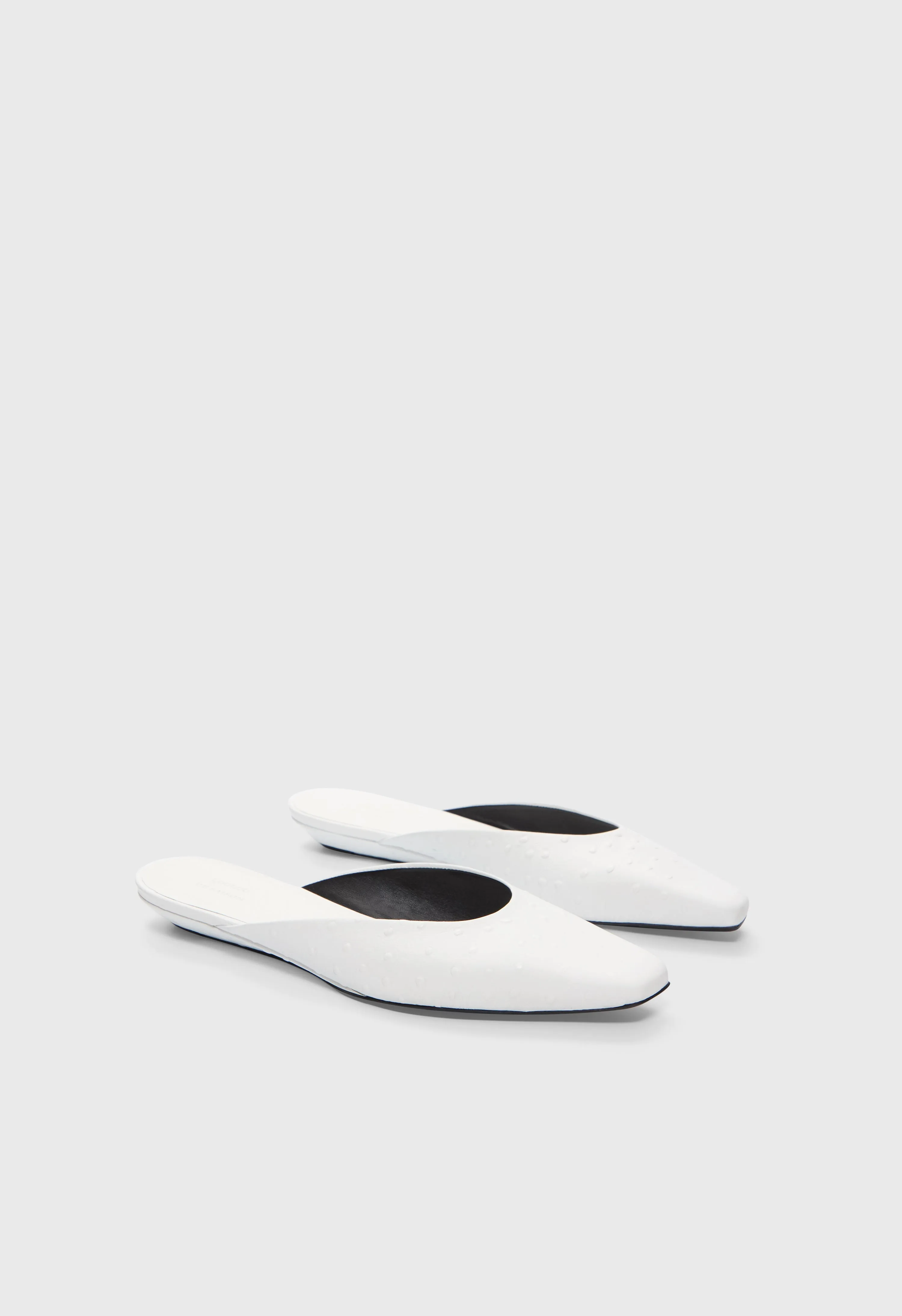 ALIX Ostrich-effect leather mules sold by Loulou De Saison