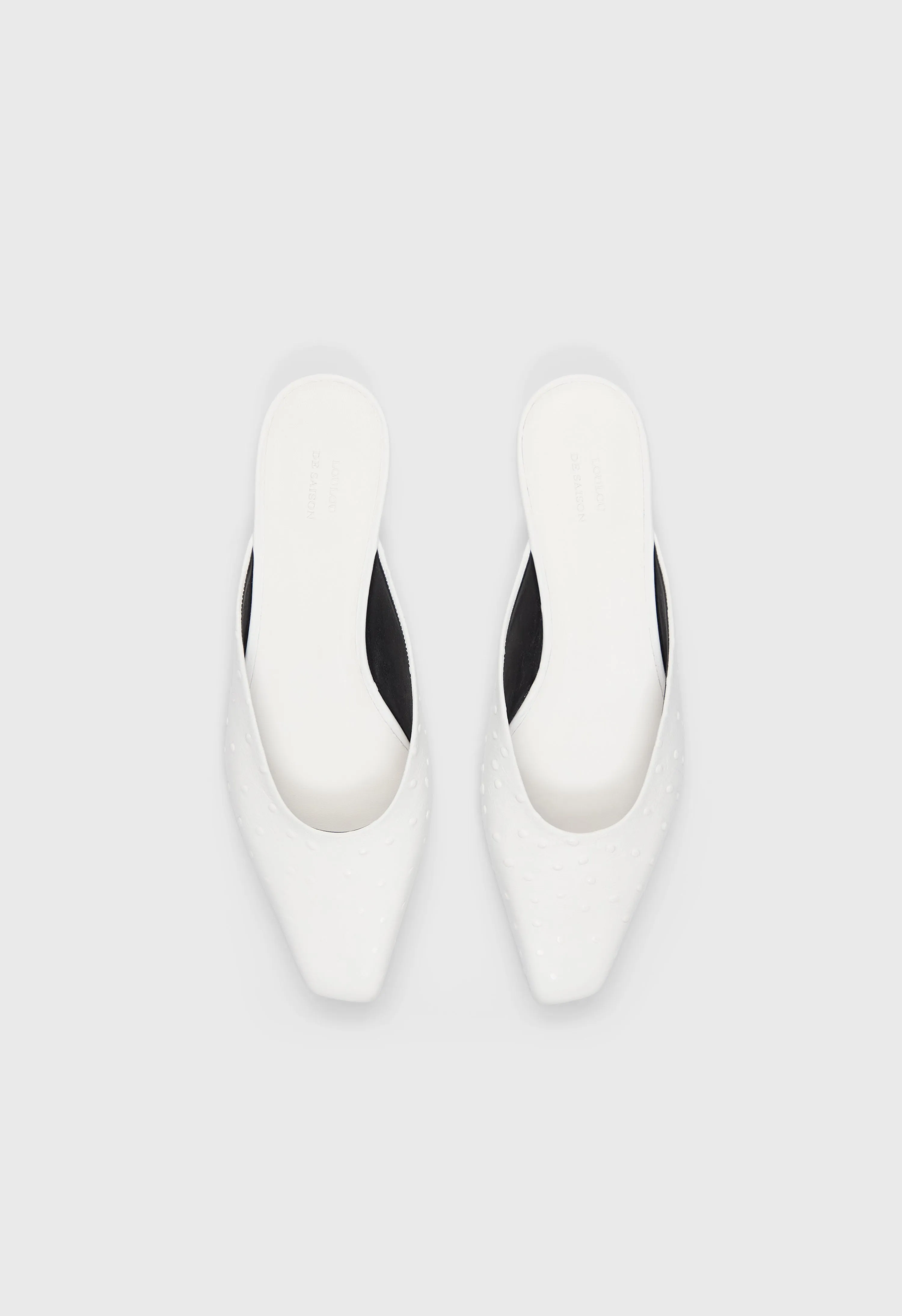 ALIX Ostrich-effect leather mules sold by Loulou De Saison product image thumbnail 3