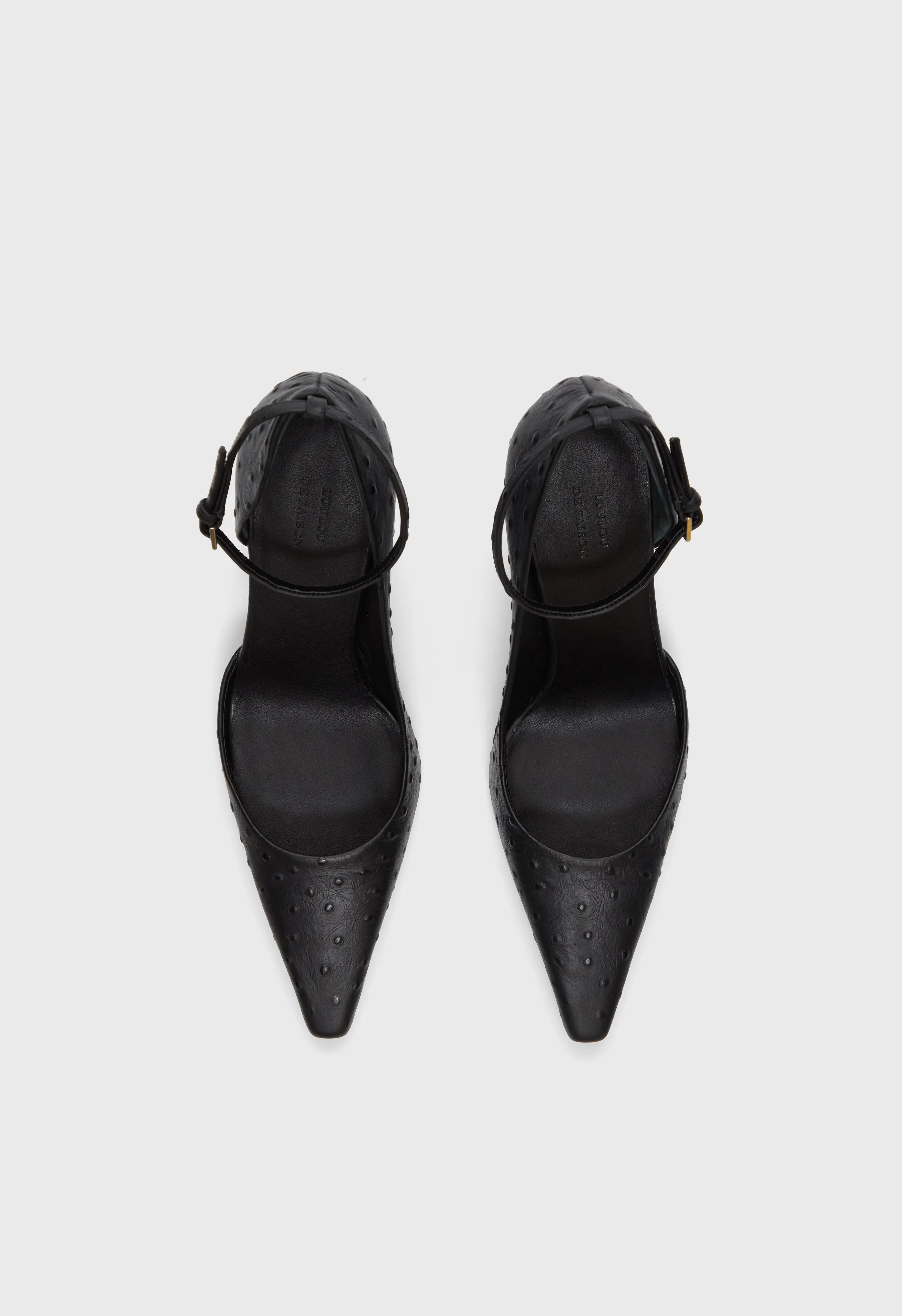 SCALA Ostrich-effect leather pumps sold by Loulou De Saison product image thumbnail 3