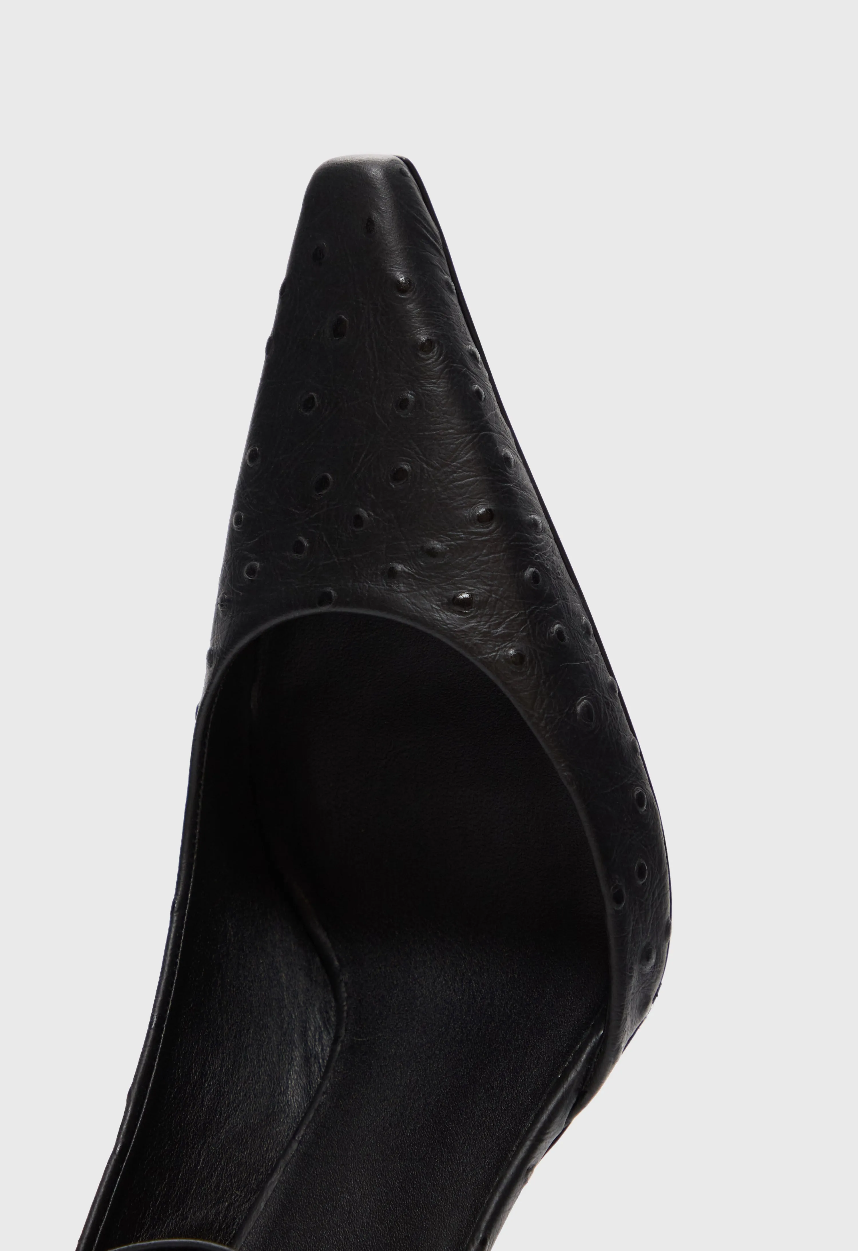 SCALA Ostrich-effect leather pumps sold by Loulou De Saison product image thumbnail 4