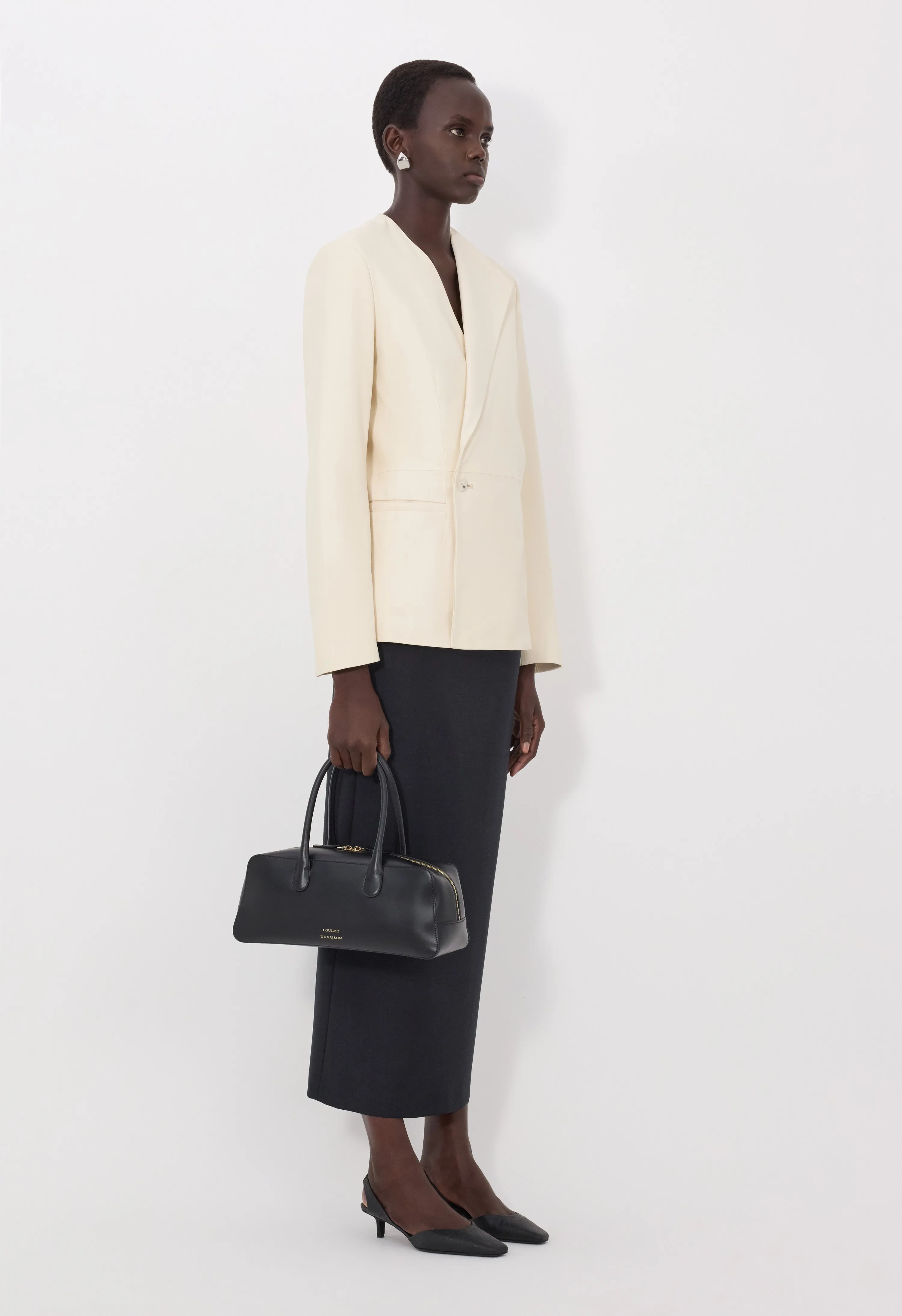 PAOLI Asymmetric leather jacket sold by Loulou De Saison product image thumbnail 3