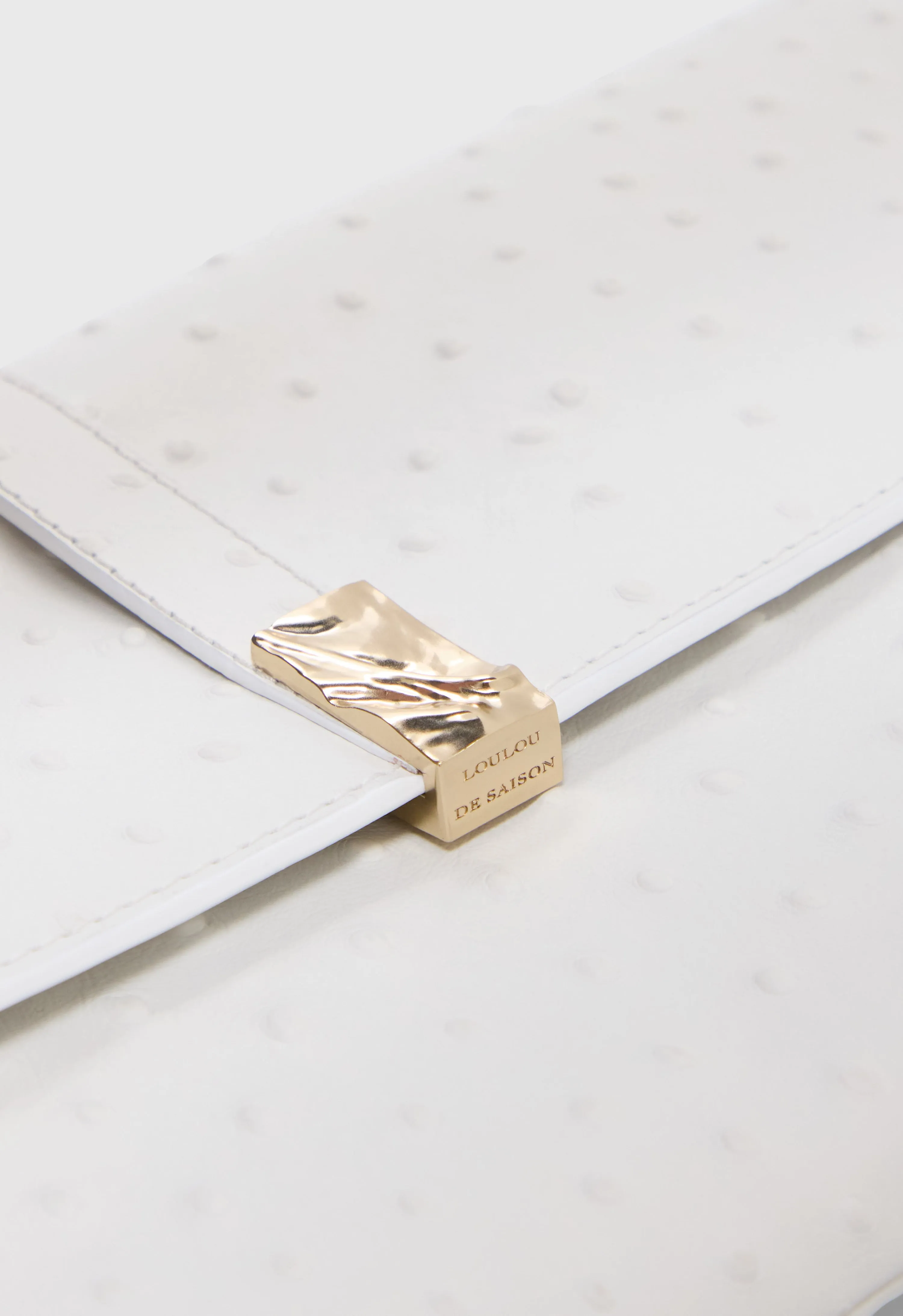 MOHINI Ostrich-effect leather clutch sold by Loulou De Saison product image thumbnail 5