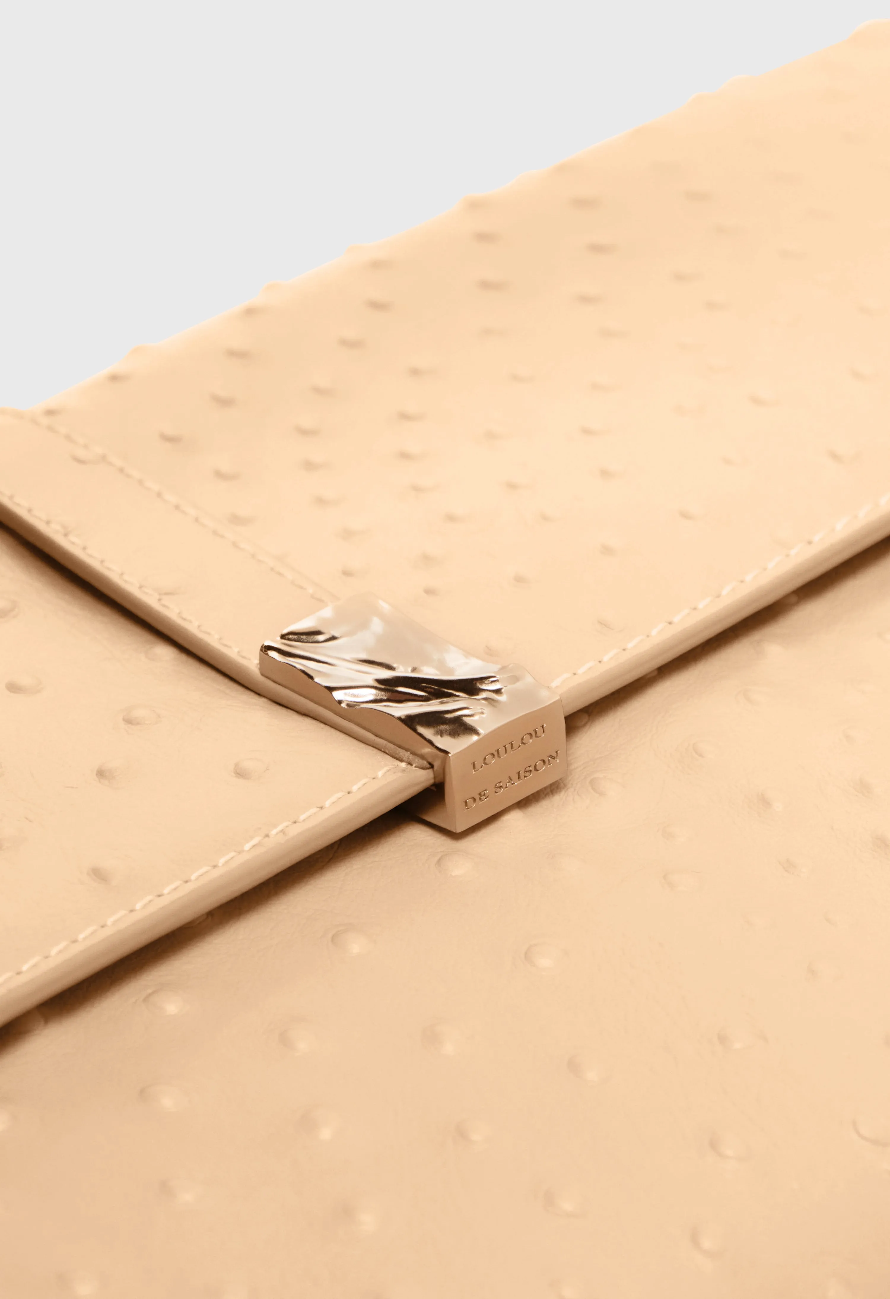 MOHINI Ostrich-effect leather clutch sold by Loulou De Saison product image thumbnail 5