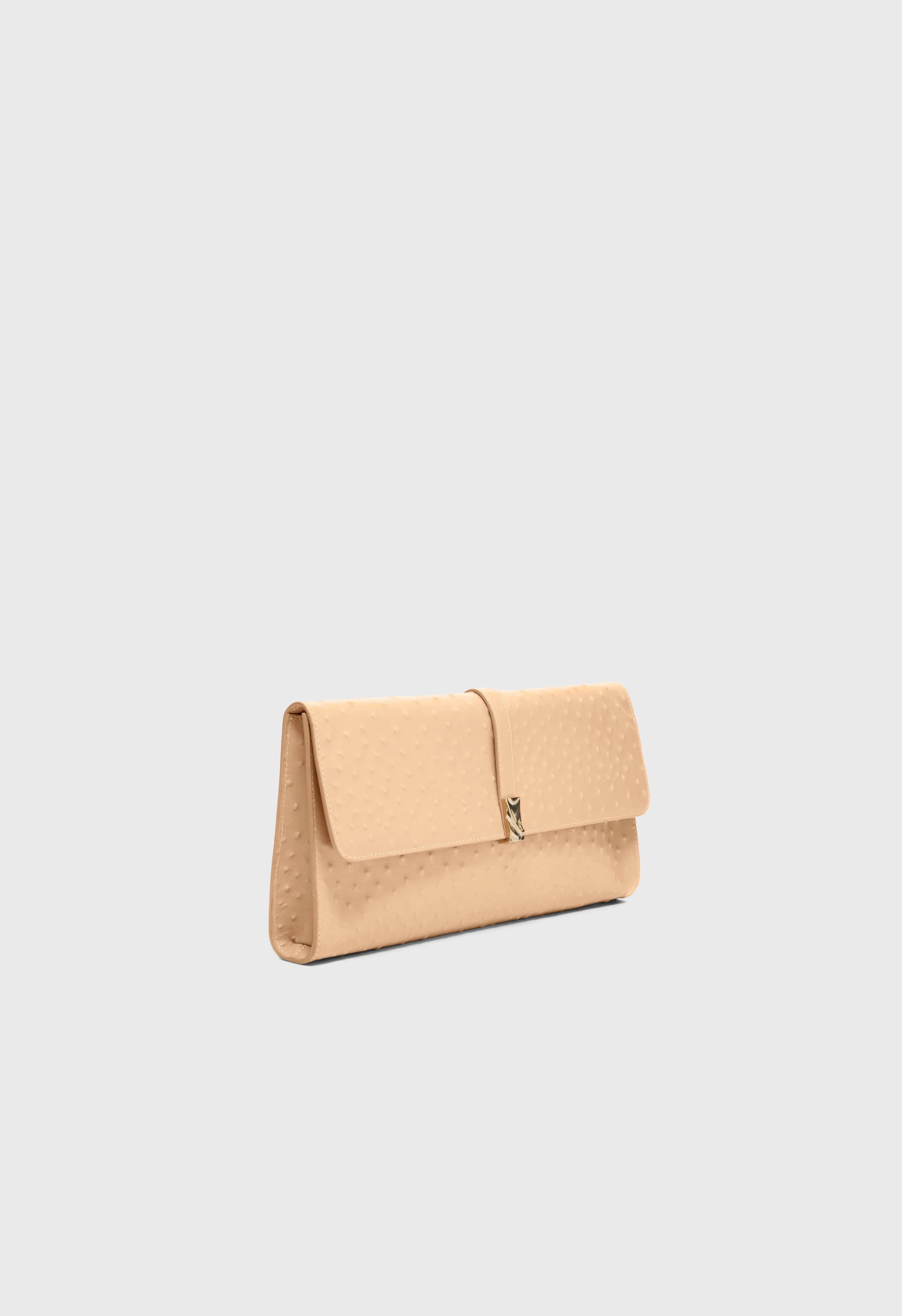 MOHINI Ostrich-effect leather clutch sold by Loulou De Saison product image thumbnail 3
