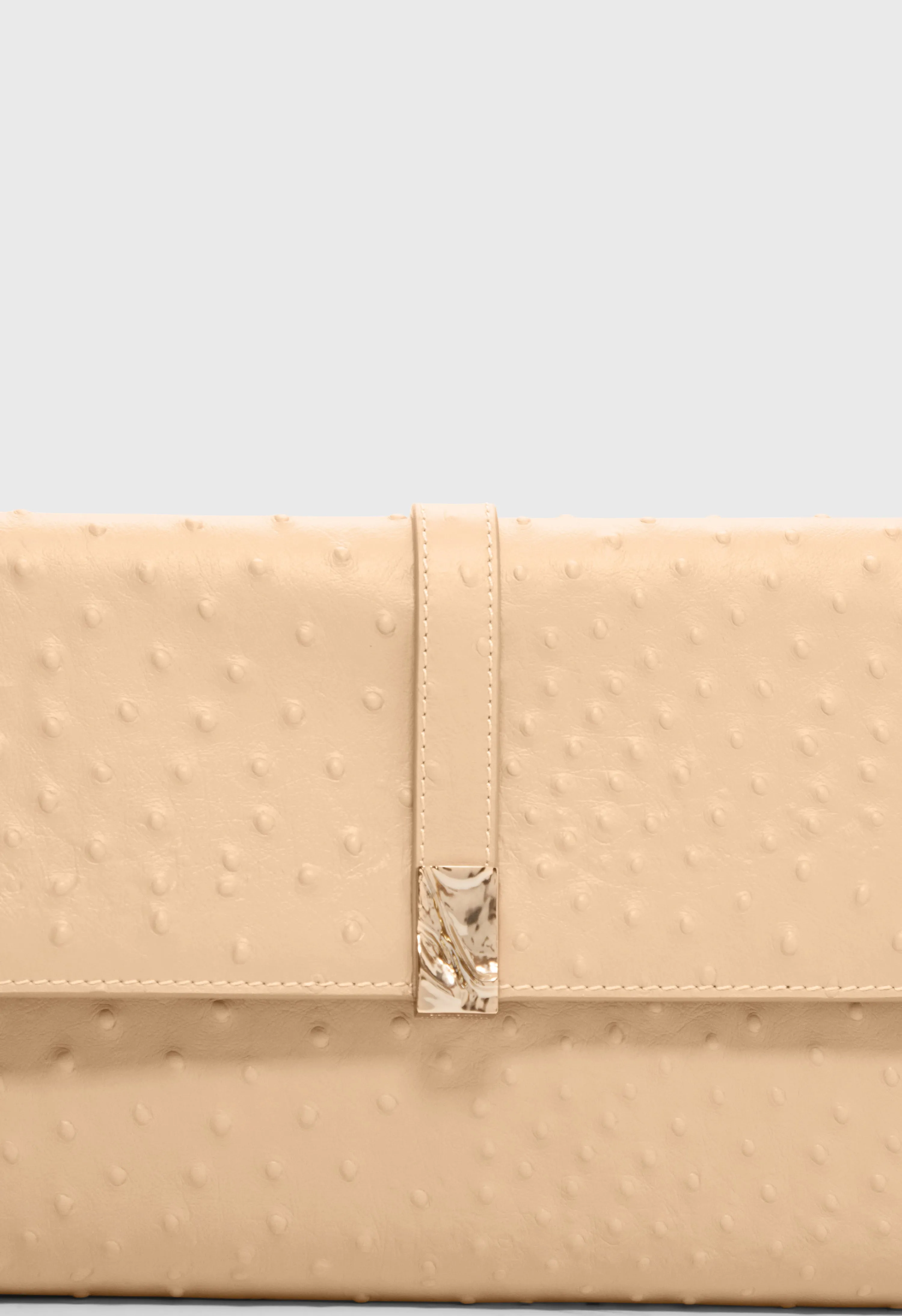 MOHINI Ostrich-effect leather clutch sold by Loulou De Saison product image thumbnail 4