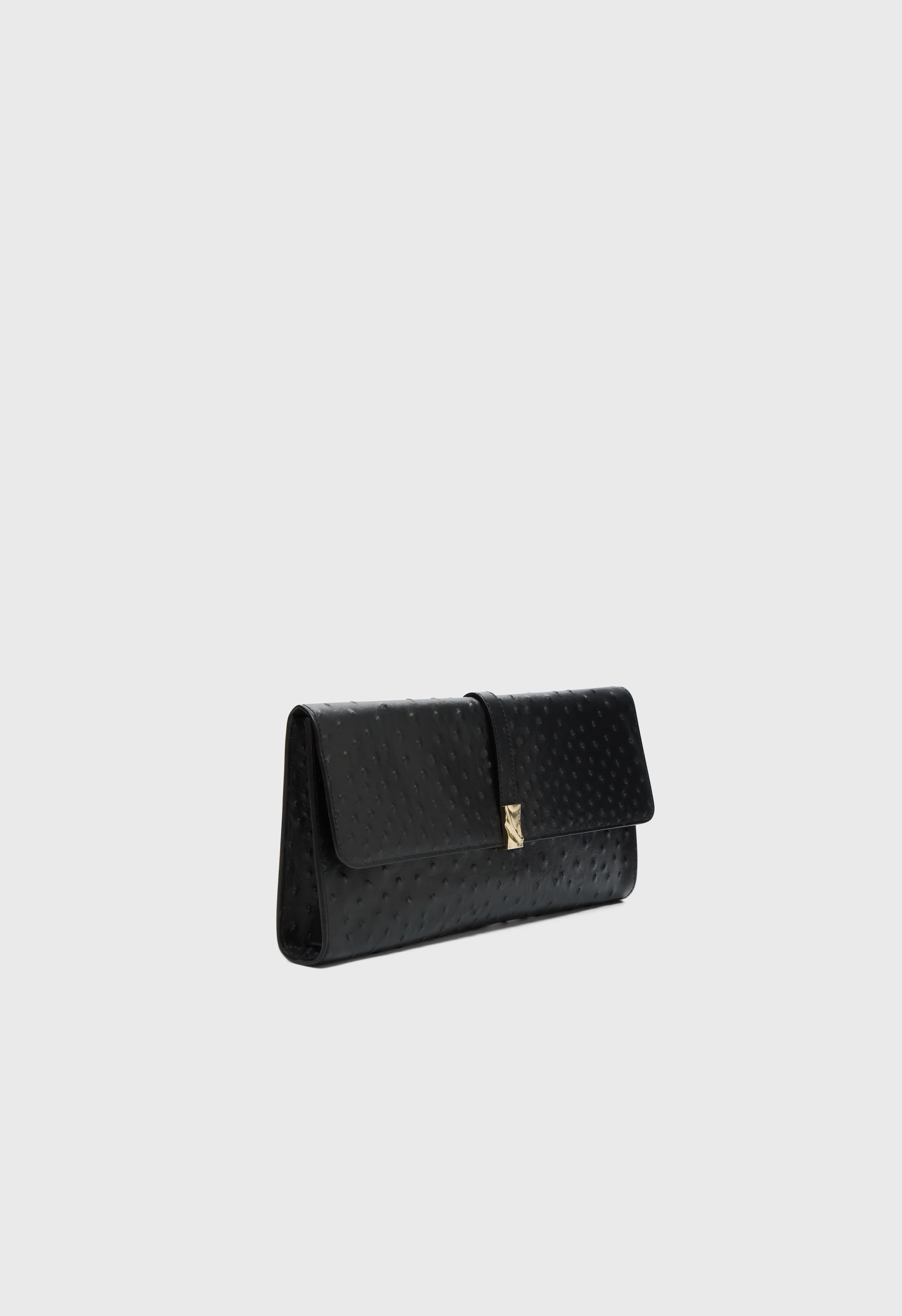 MOHINI Ostrich-effect leather clutch sold by Loulou De Saison product image thumbnail 3