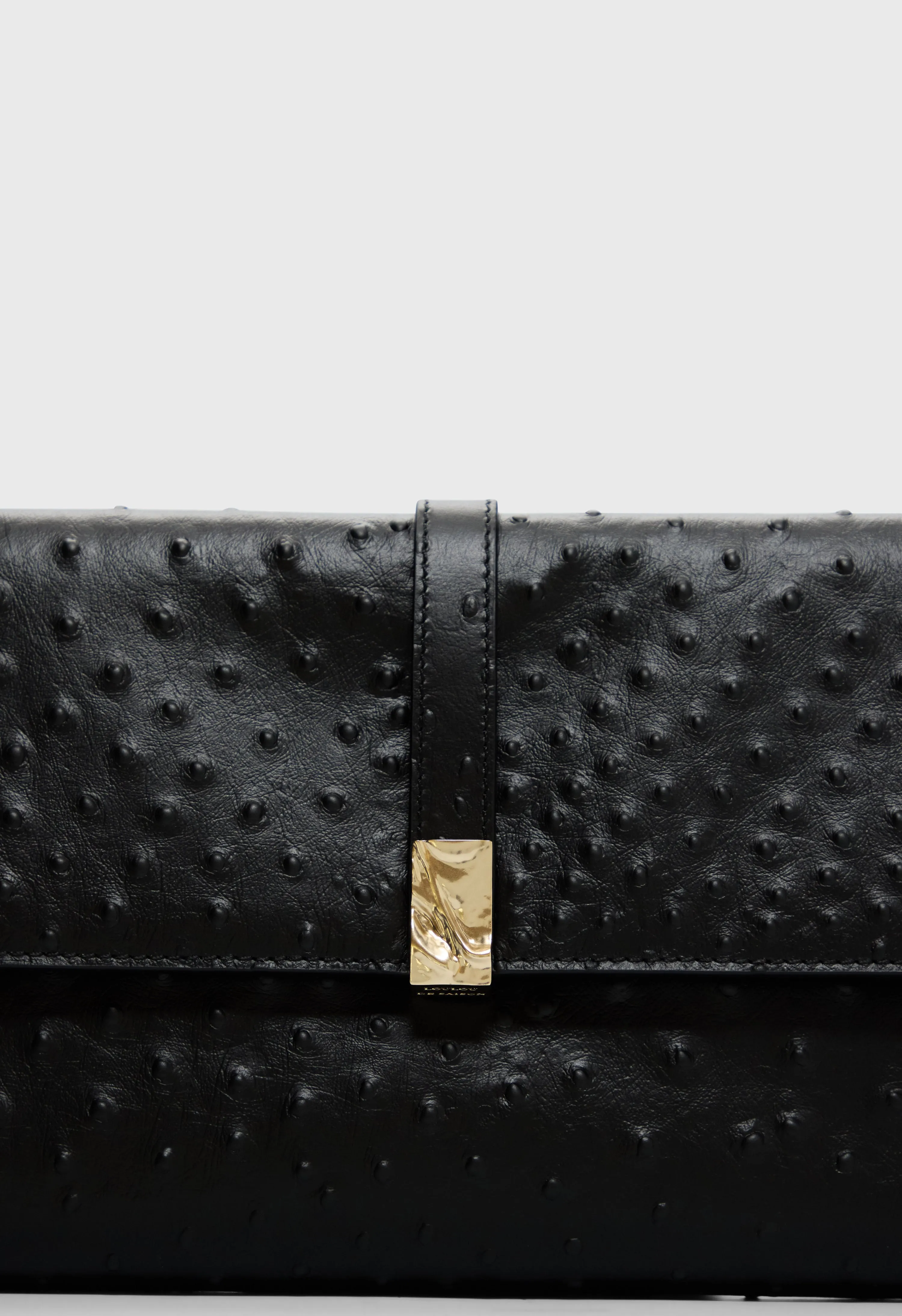 MOHINI Ostrich-effect leather clutch sold by Loulou De Saison product image thumbnail 4