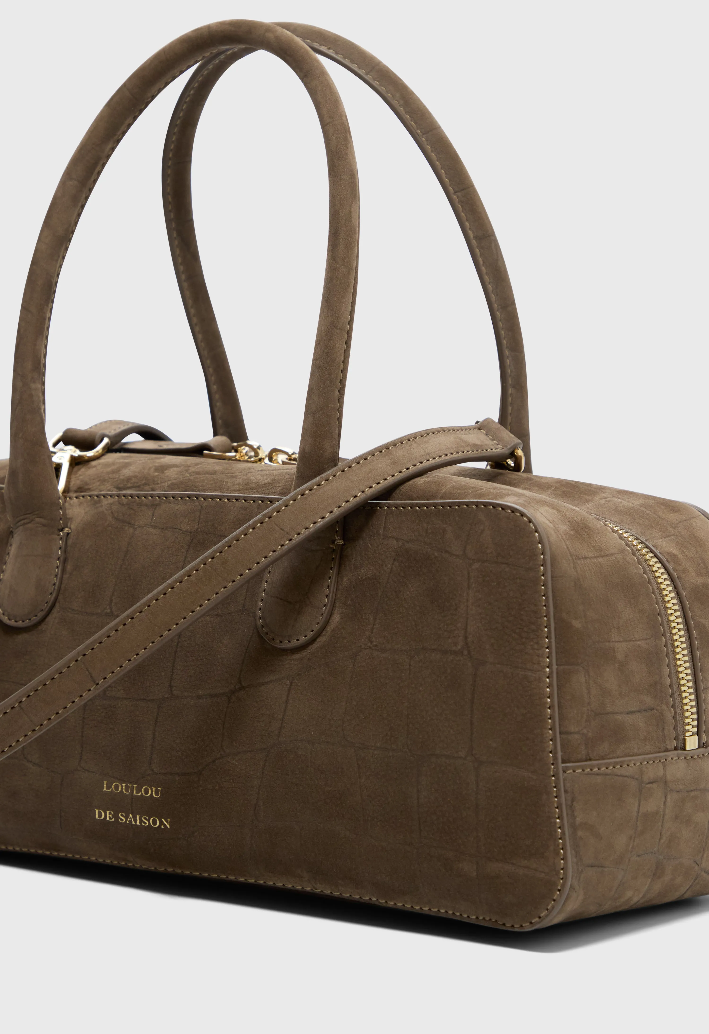 MAWI Embossed nubuck rectangular handbag sold by Loulou De Saison product image thumbnail 4