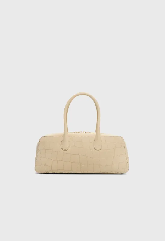 MAWI Embossed nubuck rectangular handbag made by Loulou De Saison