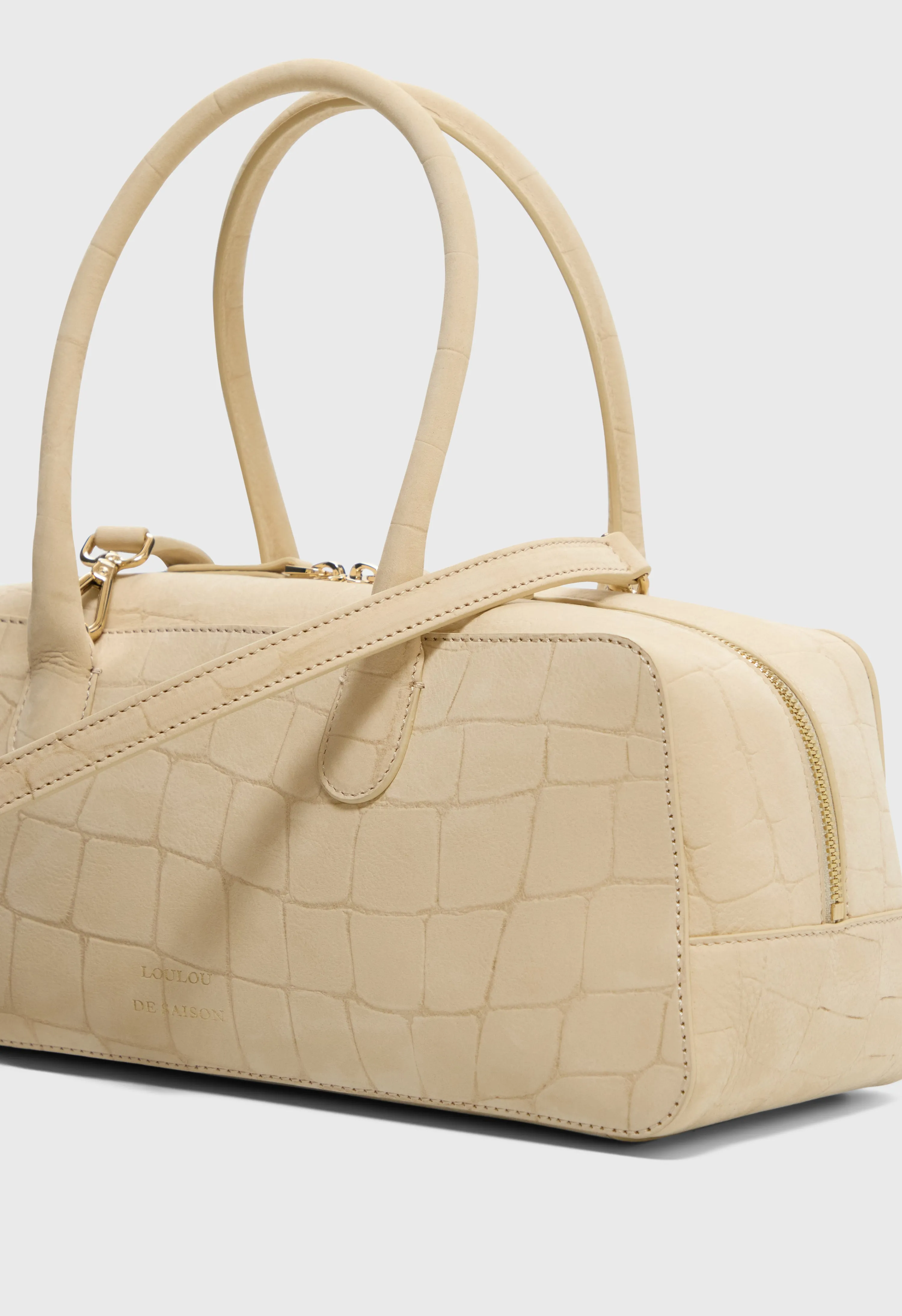 MAWI Embossed nubuck rectangular handbag sold by Loulou De Saison product image thumbnail 4