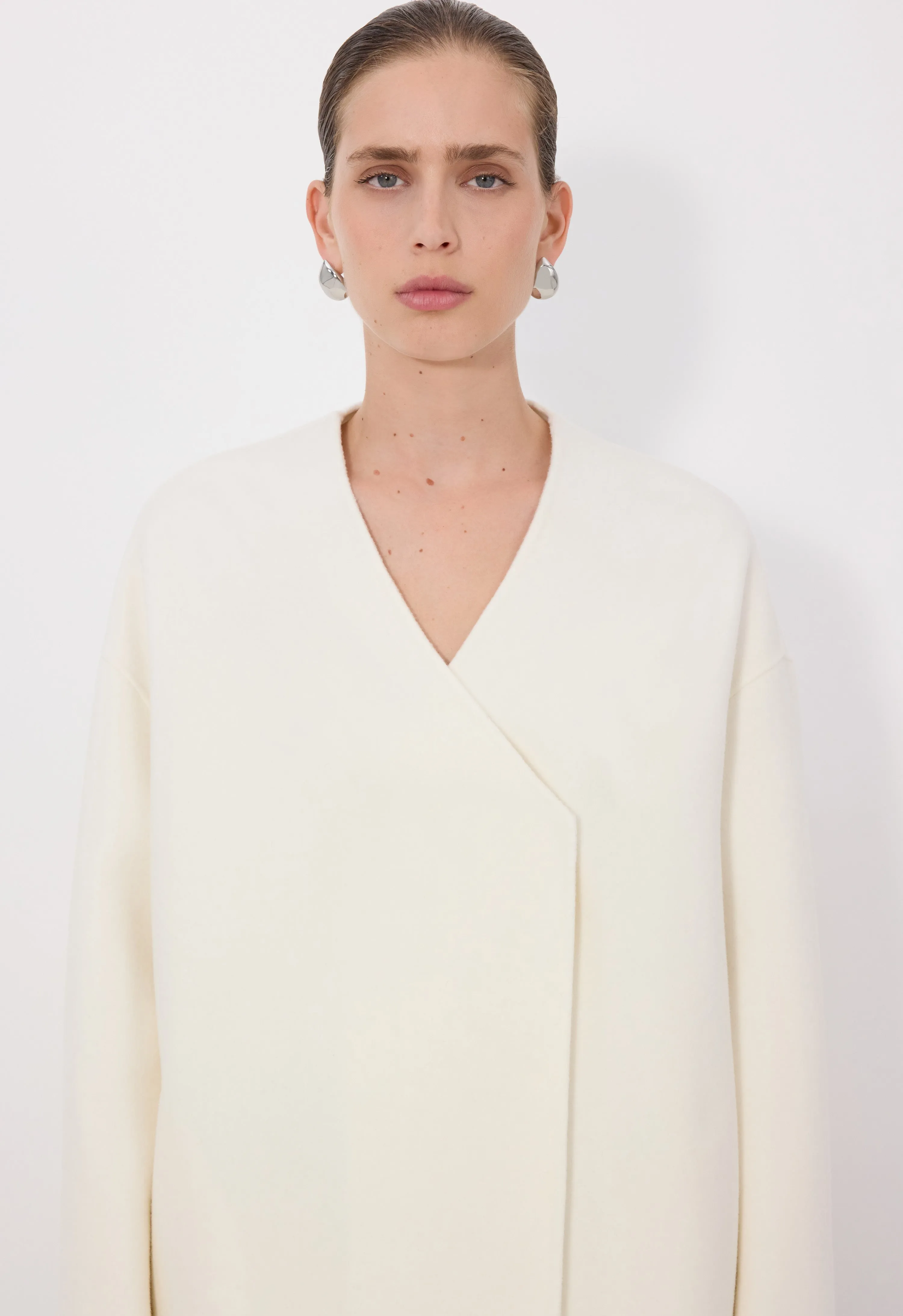 MAARA Asymmetric wool cashmere drap jacket sold by Loulou De Saison product image thumbnail 4