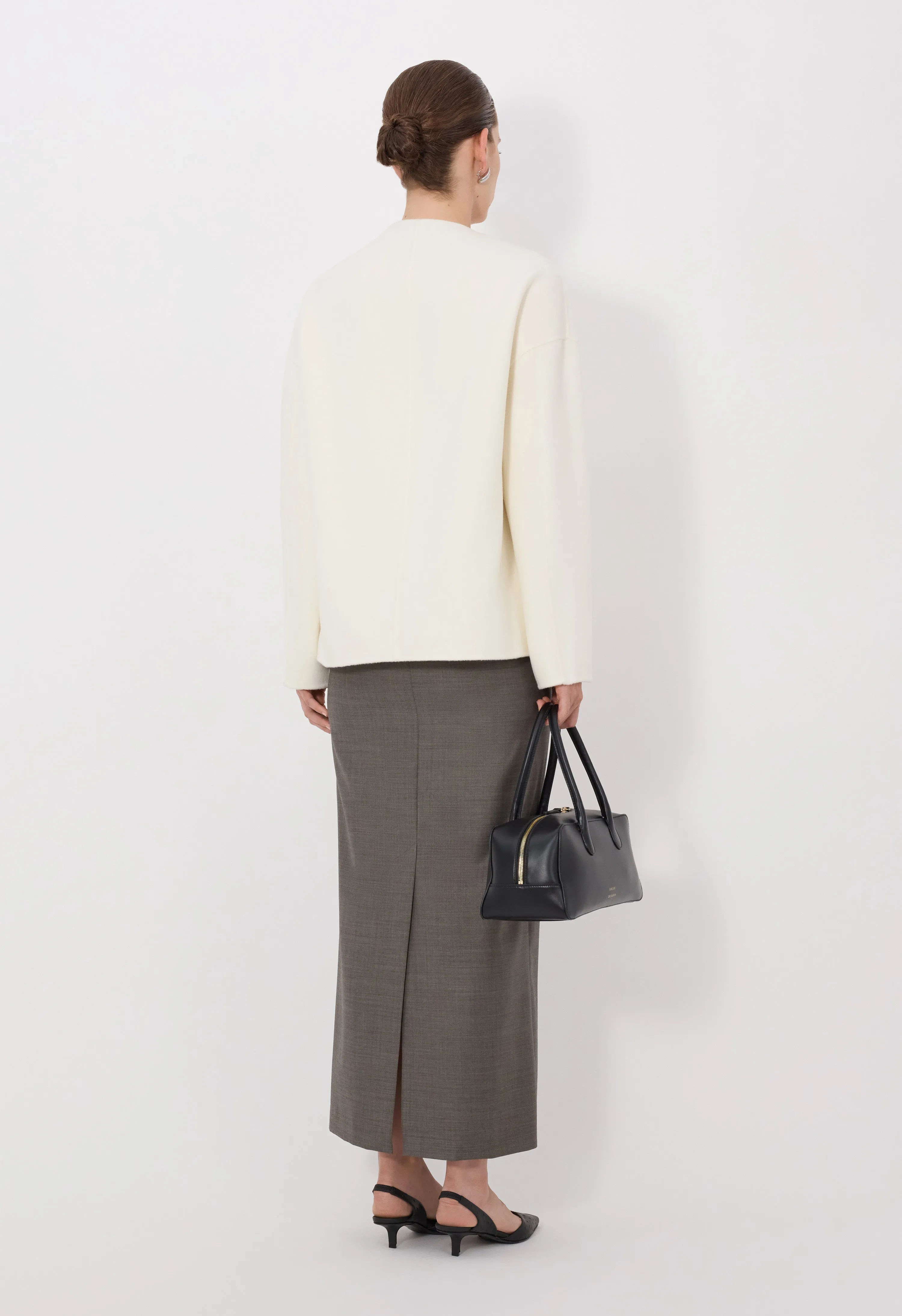 MAARA Asymmetric wool cashmere drap jacket sold by Loulou De Saison product image thumbnail 5