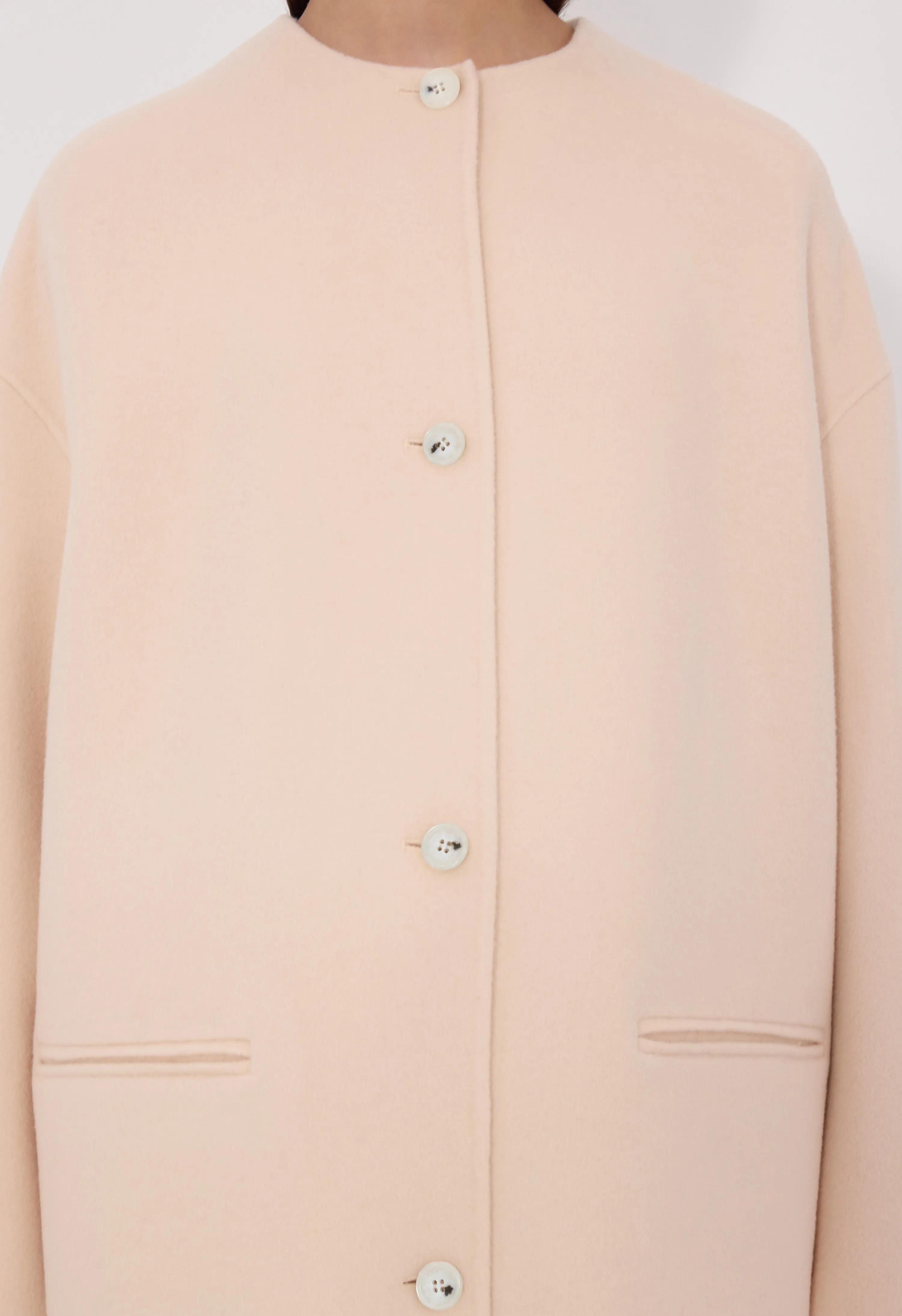KERRY Wool cashmere drap oval coat sold by Loulou De Saison product image thumbnail 4