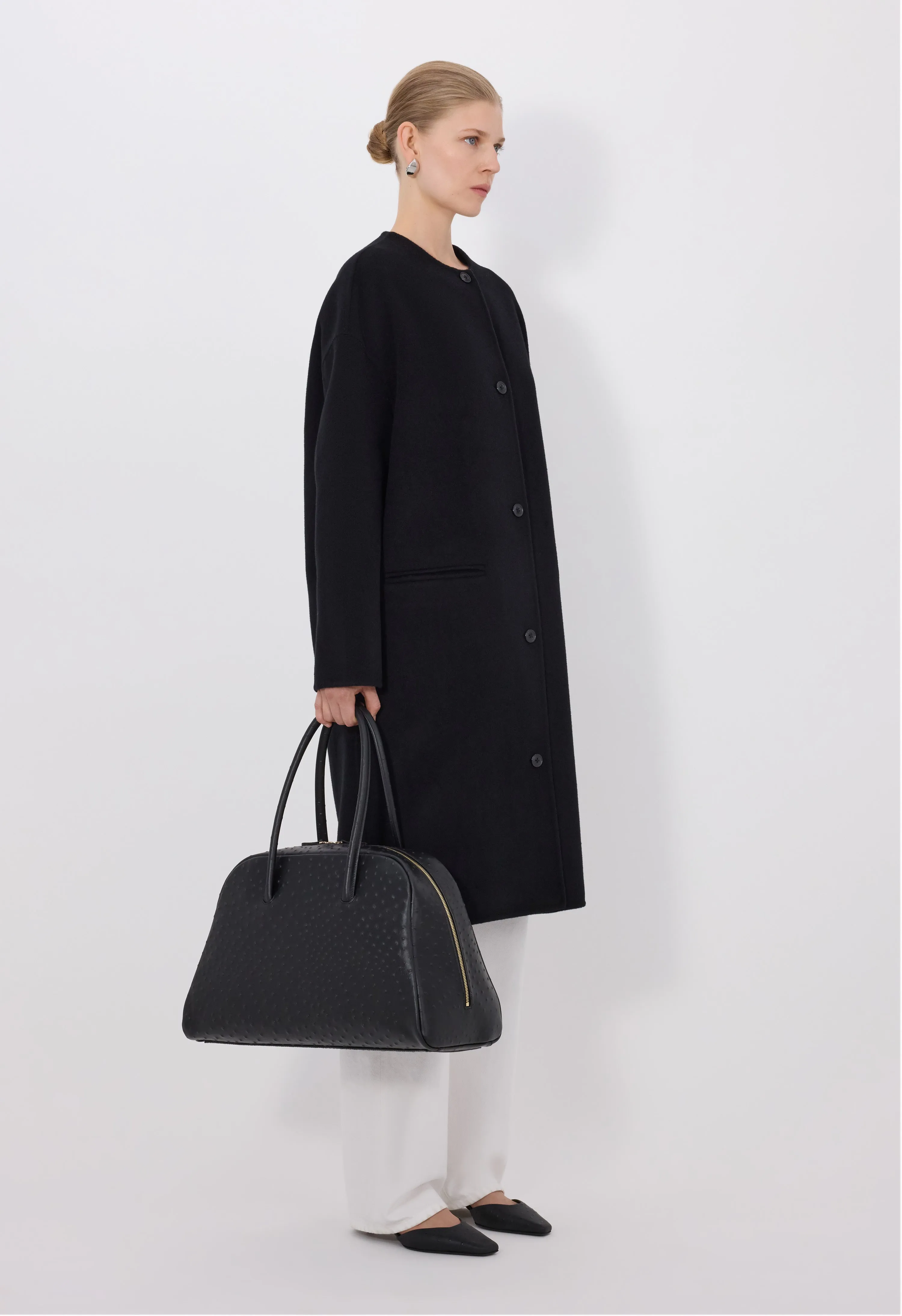 KERRY Wool cashmere drap oval coat sold by Loulou De Saison product image thumbnail 3