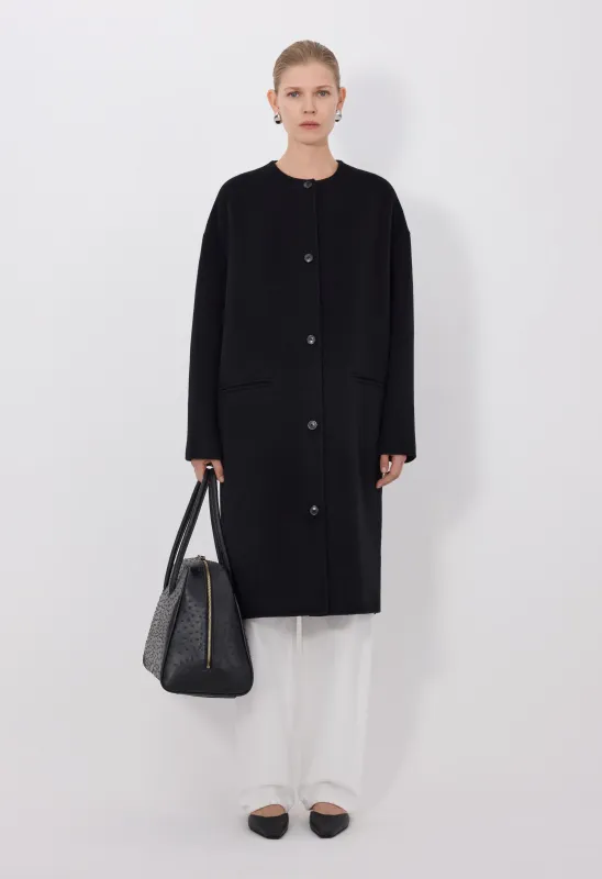 KERRY Wool cashmere drap oval coat sold by Loulou De Saison