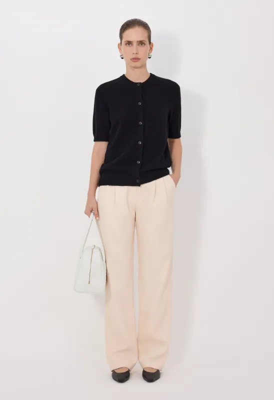 JODI Short sleeve cashmere cardigan sold by Loulou De Saison