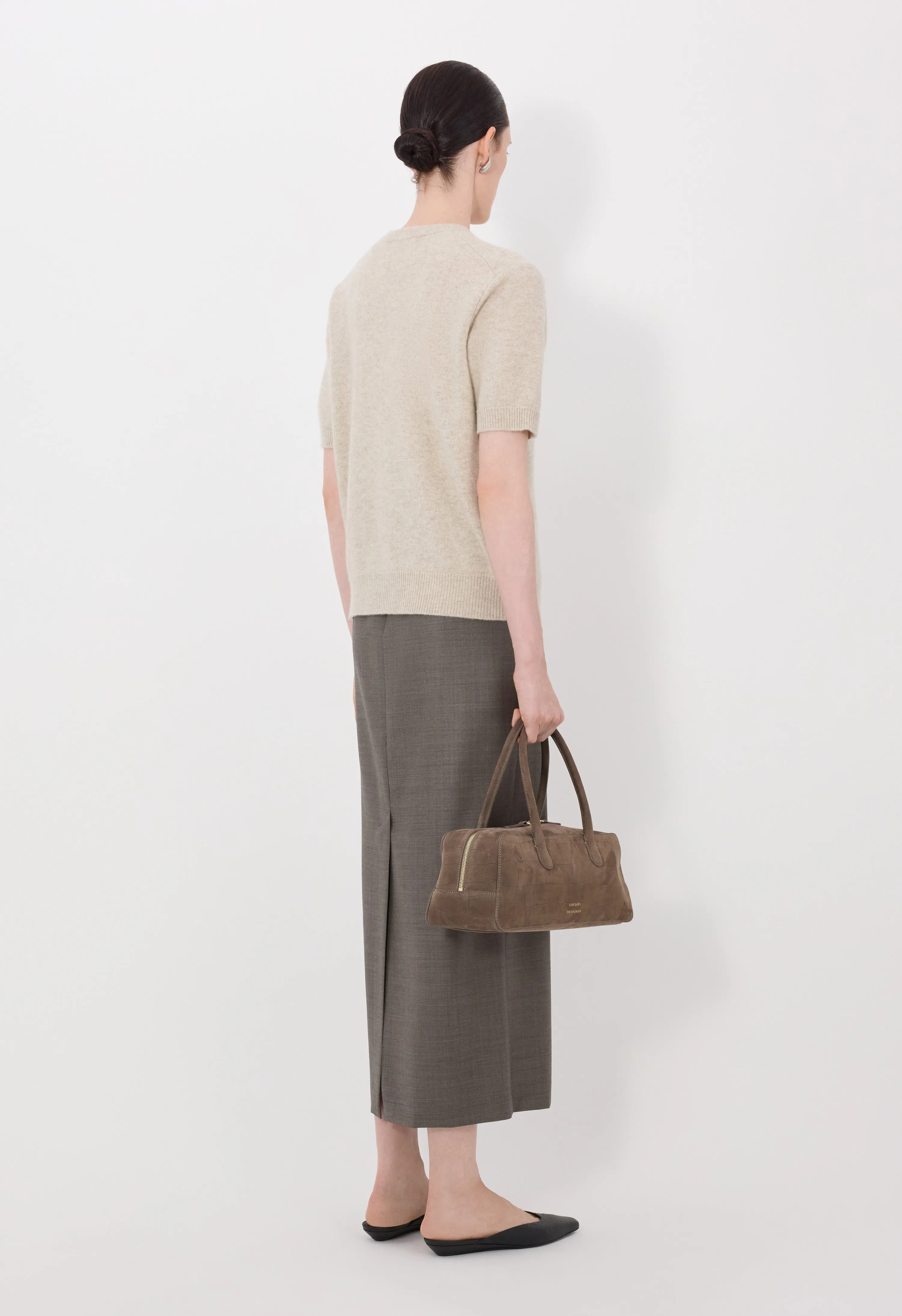 JODI Short sleeve cashmere cardigan sold by Loulou De Saison product image thumbnail 5