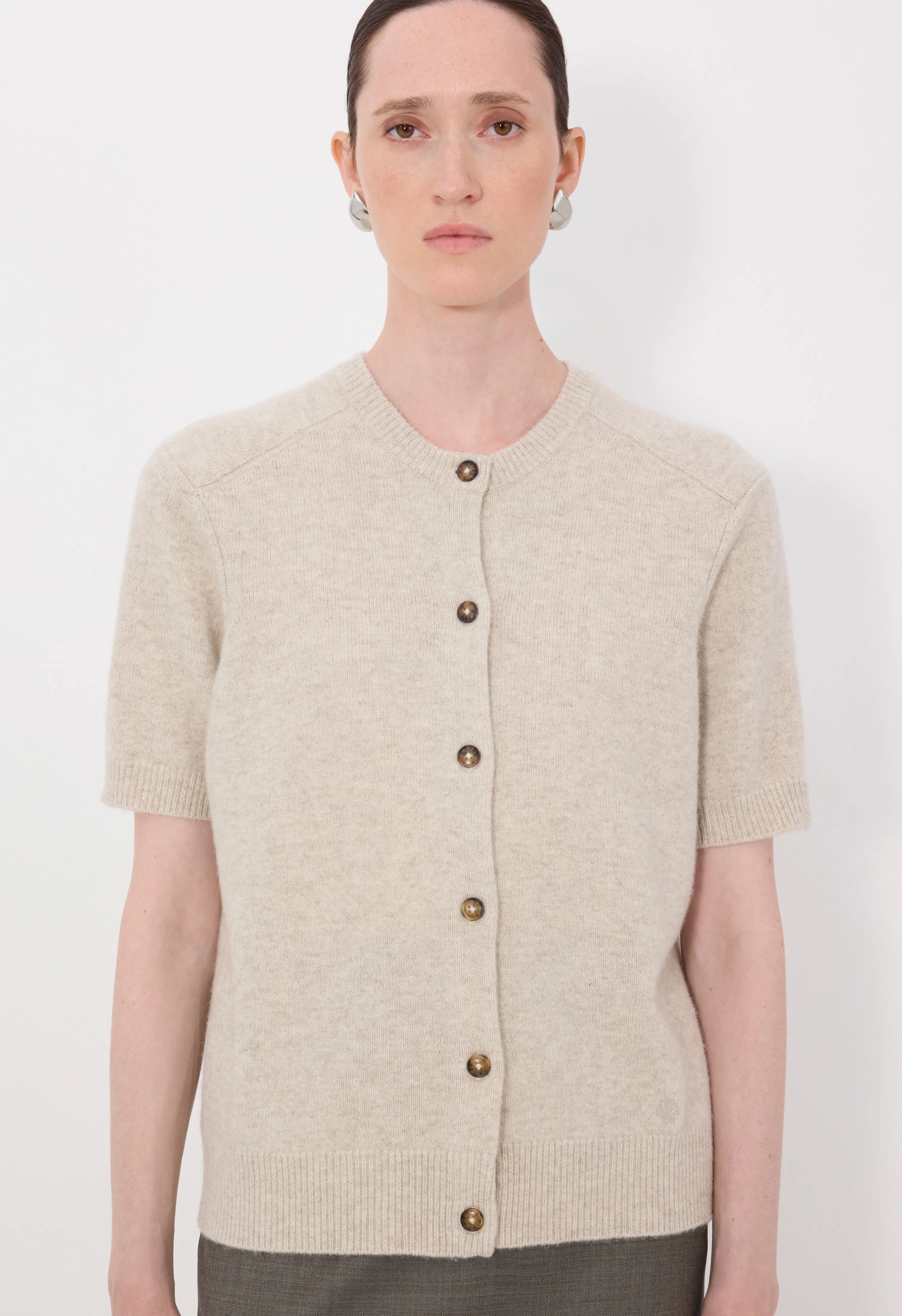 JODI Short sleeve cashmere cardigan sold by Loulou De Saison product image thumbnail 4