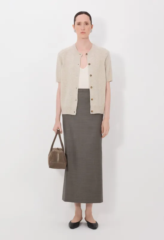 JODI Short sleeve cashmere cardigan sold by Loulou De Saison