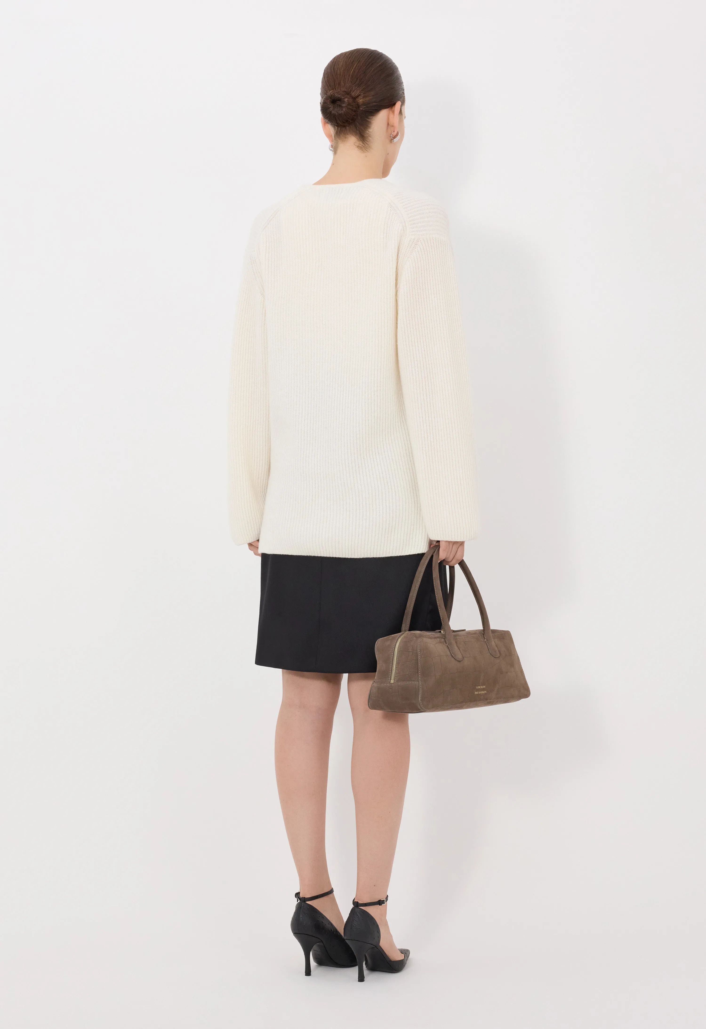 GABE U neck ribbed cashmere sweater sold by Loulou De Saison product image thumbnail 5