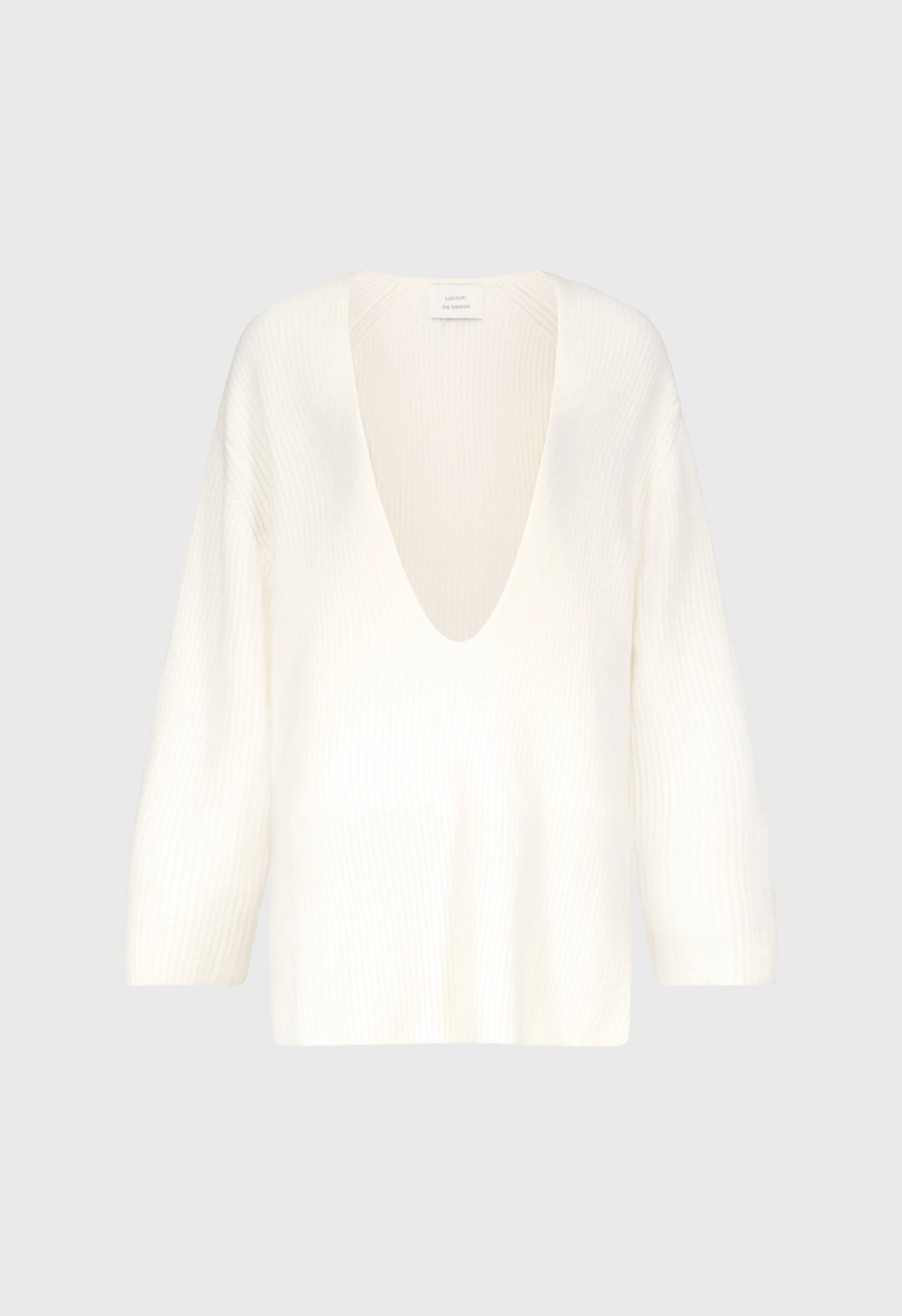 GABE U neck ribbed cashmere sweater sold by Loulou De Saison product image thumbnail 2