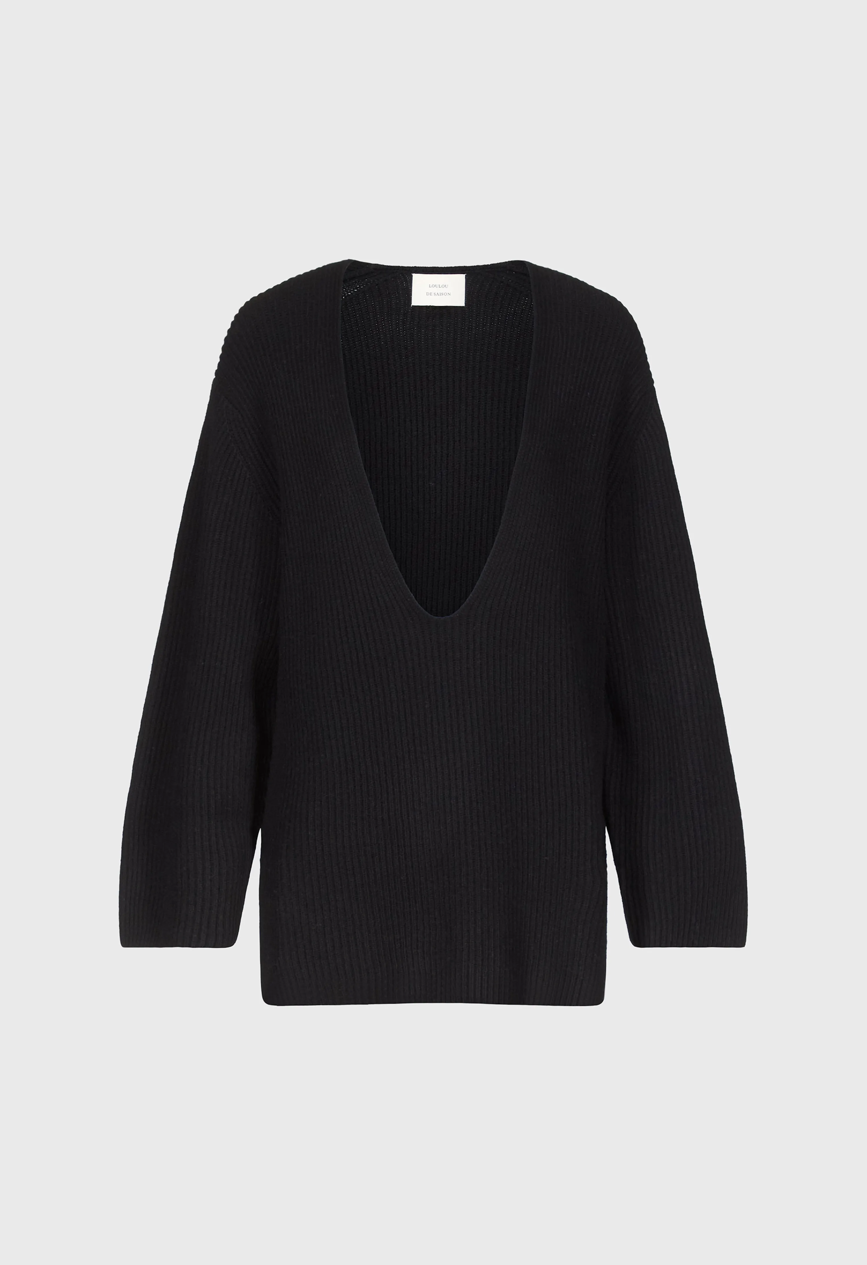 GABE U neck ribbed cashmere sweater sold by Loulou De Saison product image thumbnail 2