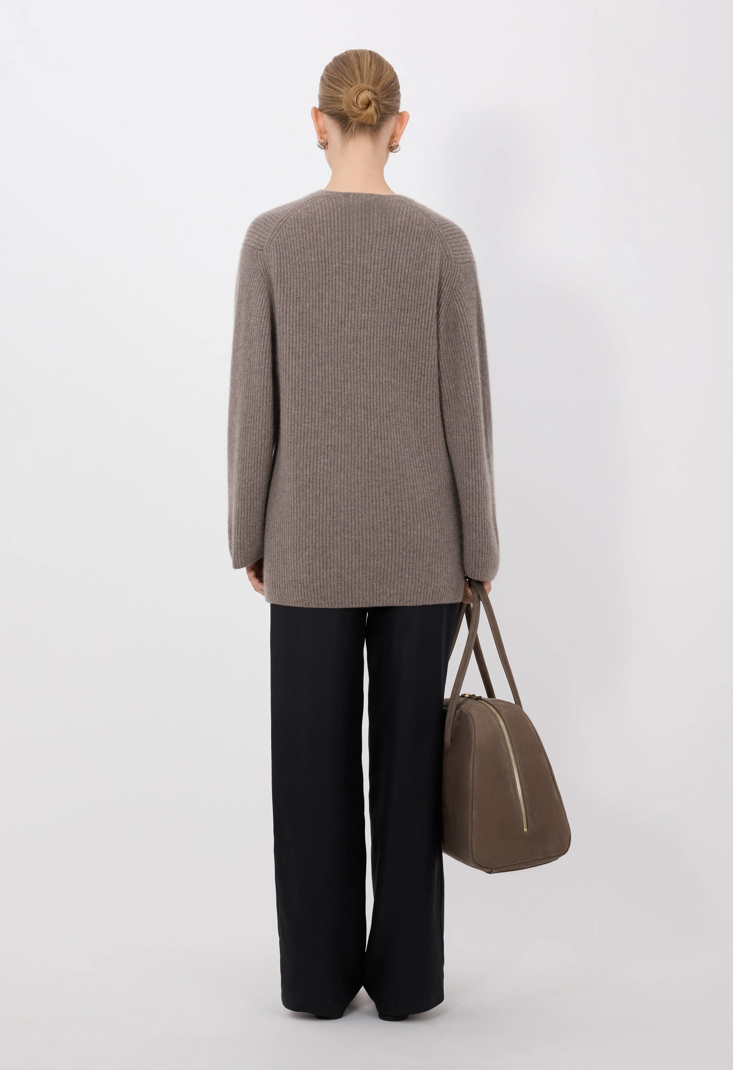GABE U neck ribbed cashmere sweater sold by Loulou De Saison product image thumbnail 5