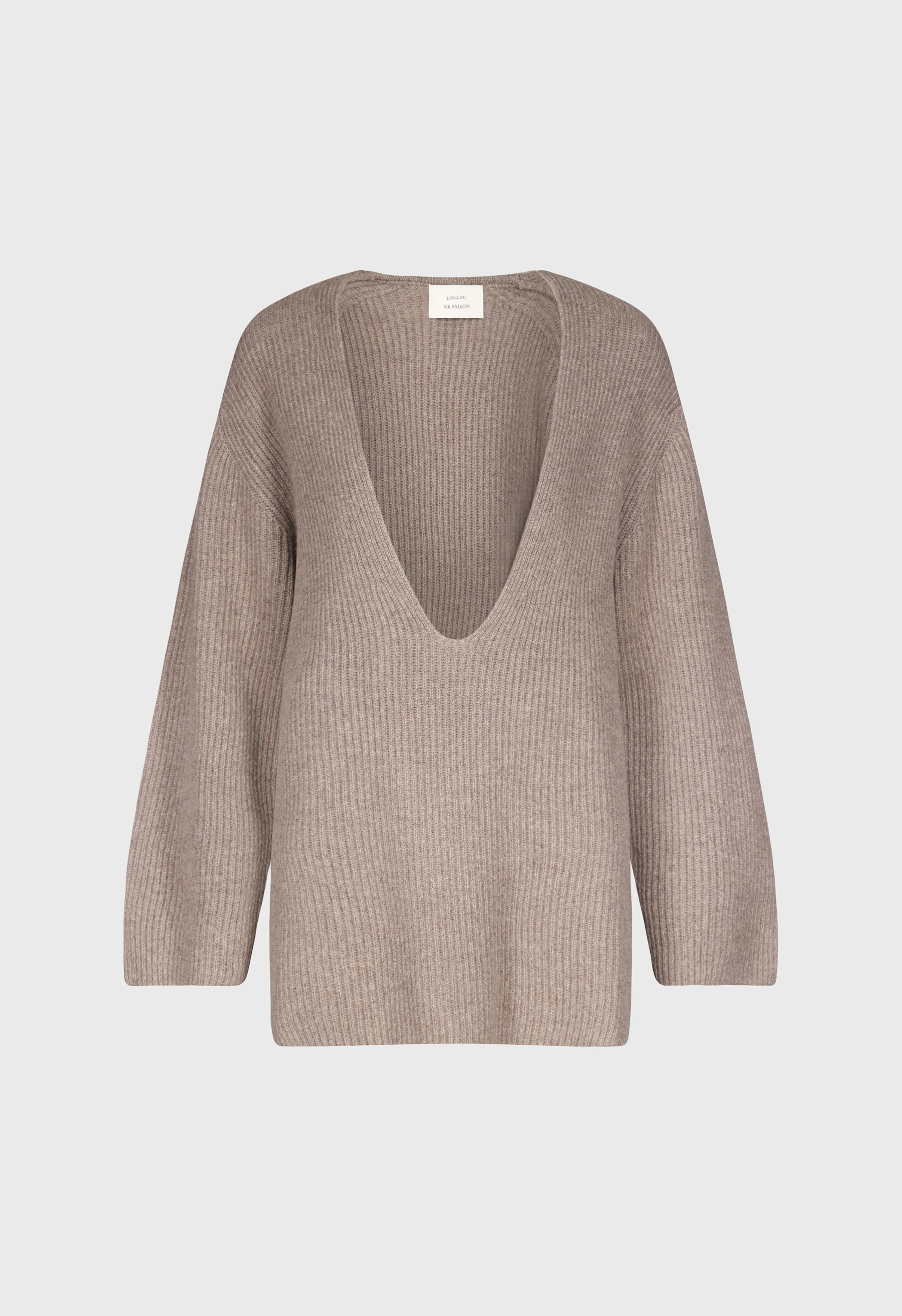 GABE U neck ribbed cashmere sweater sold by Loulou De Saison product image thumbnail 2