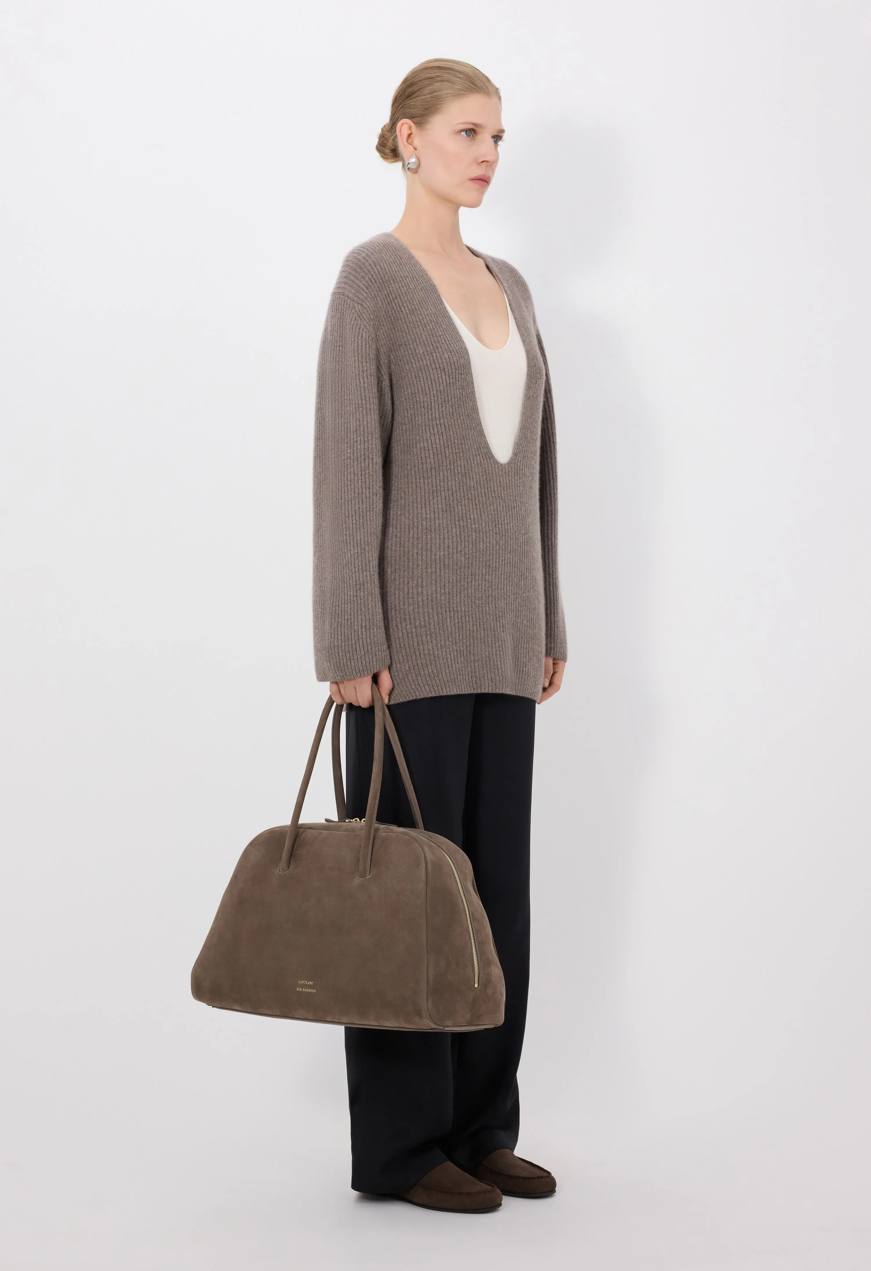 GABE U neck ribbed cashmere sweater sold by Loulou De Saison product image thumbnail 3