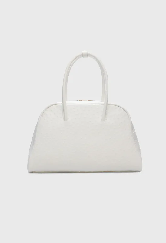 DARREN Ostrich-effect leather travel bag made by Loulou De Saison