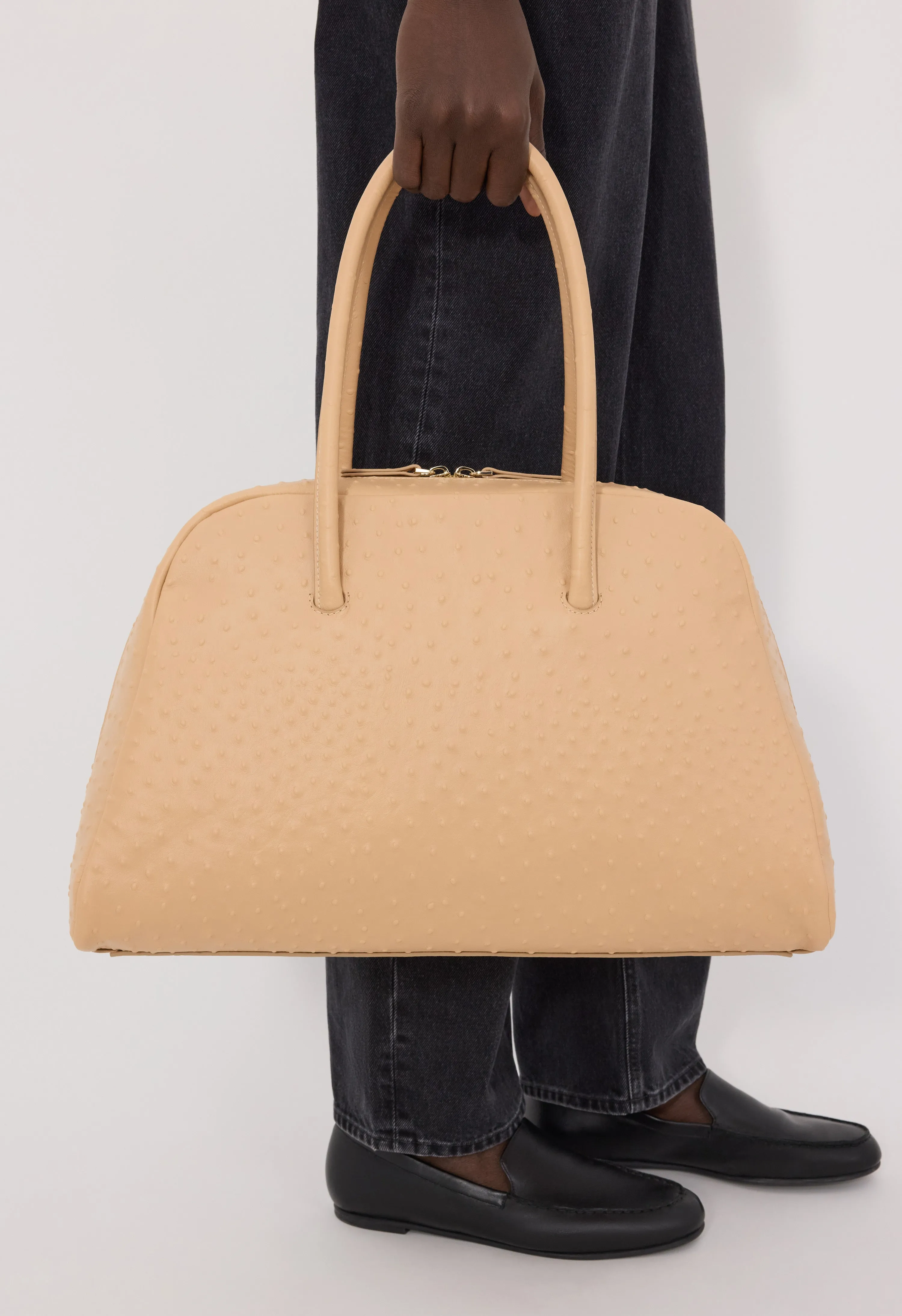 DARREN Ostrich-effect leather travel bag sold by Loulou De Saison product image thumbnail 2