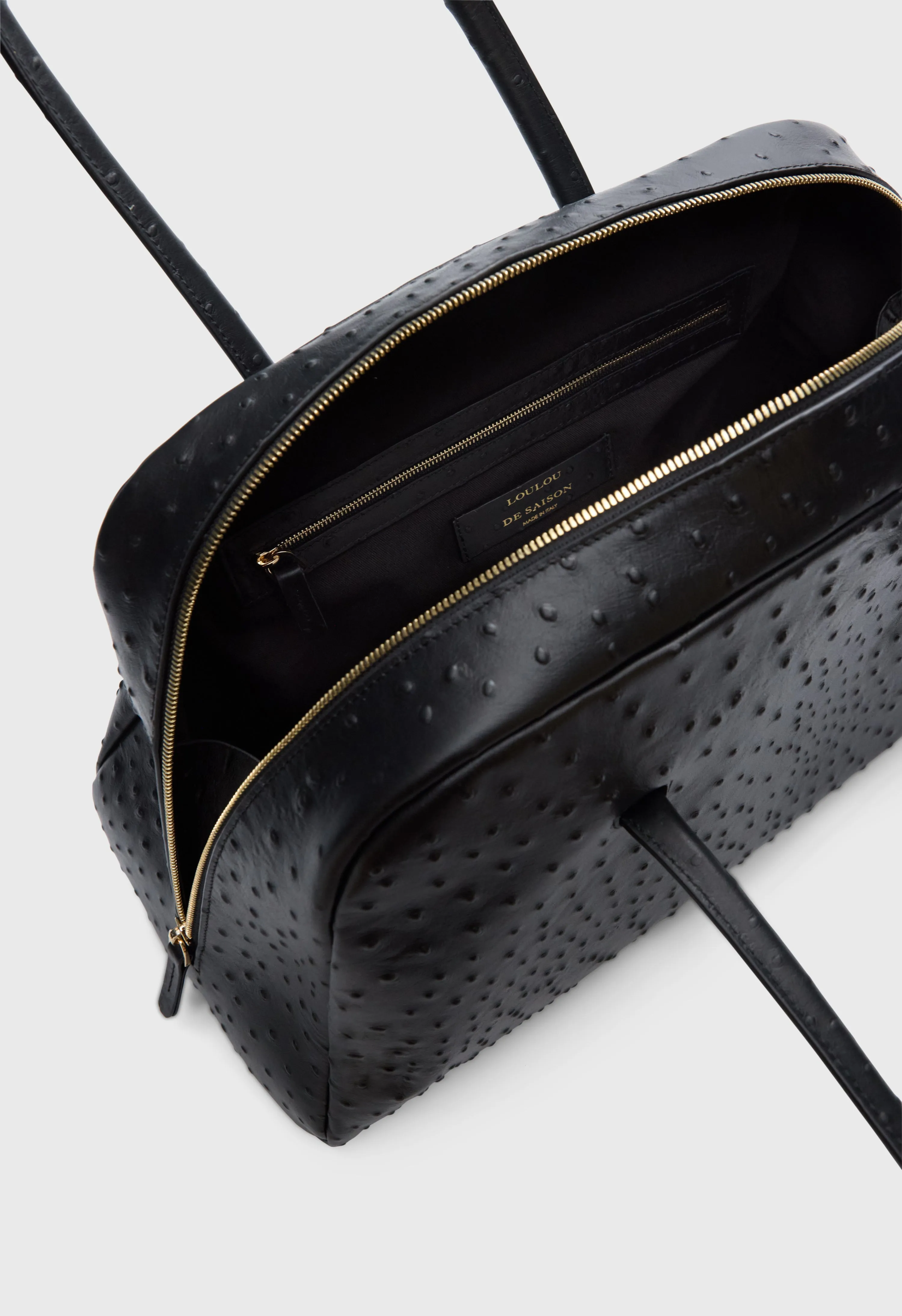 DARREN Ostrich-effect leather travel bag sold by Loulou De Saison product image thumbnail 5