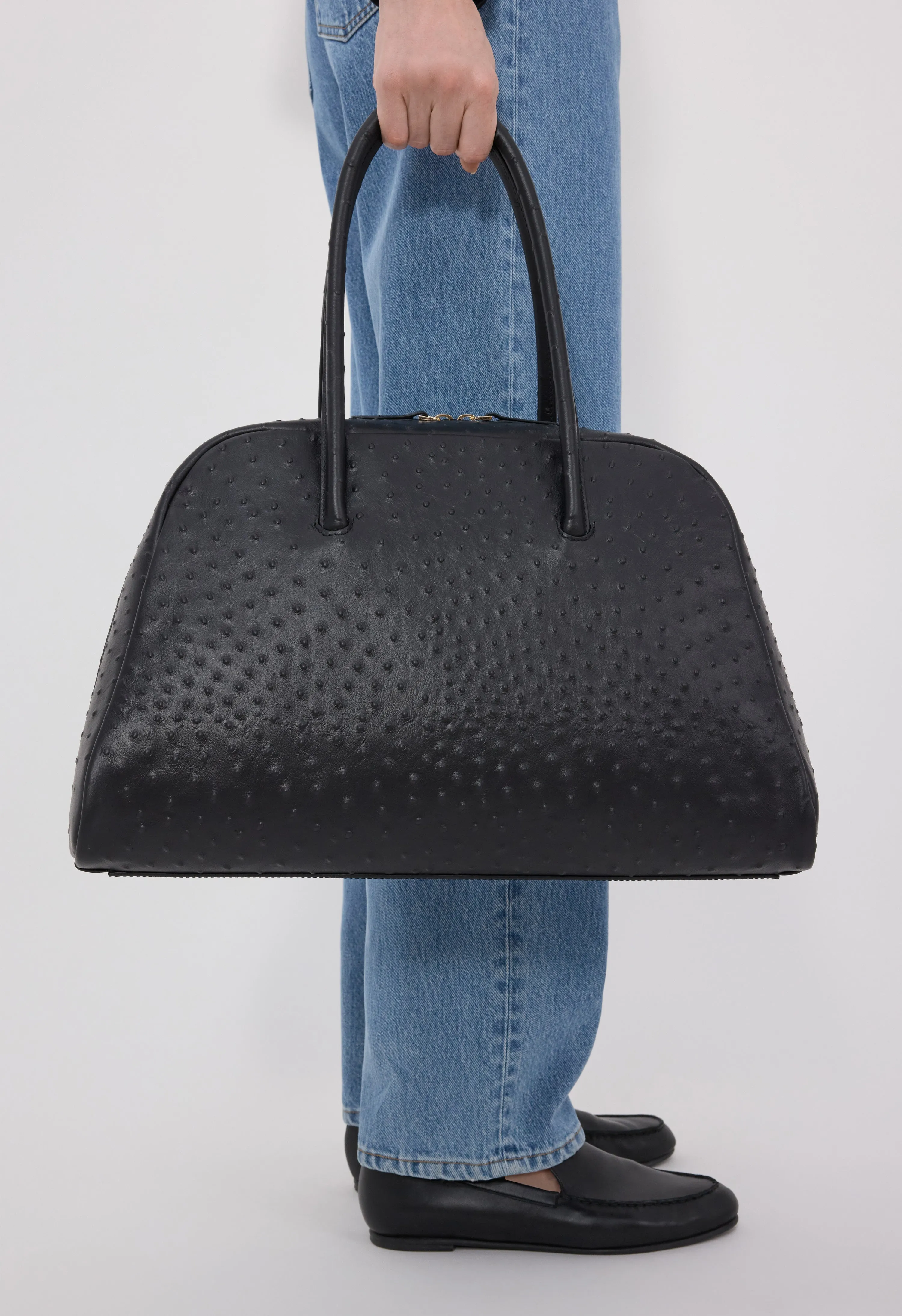 DARREN Ostrich-effect leather travel bag sold by Loulou De Saison product image thumbnail 2