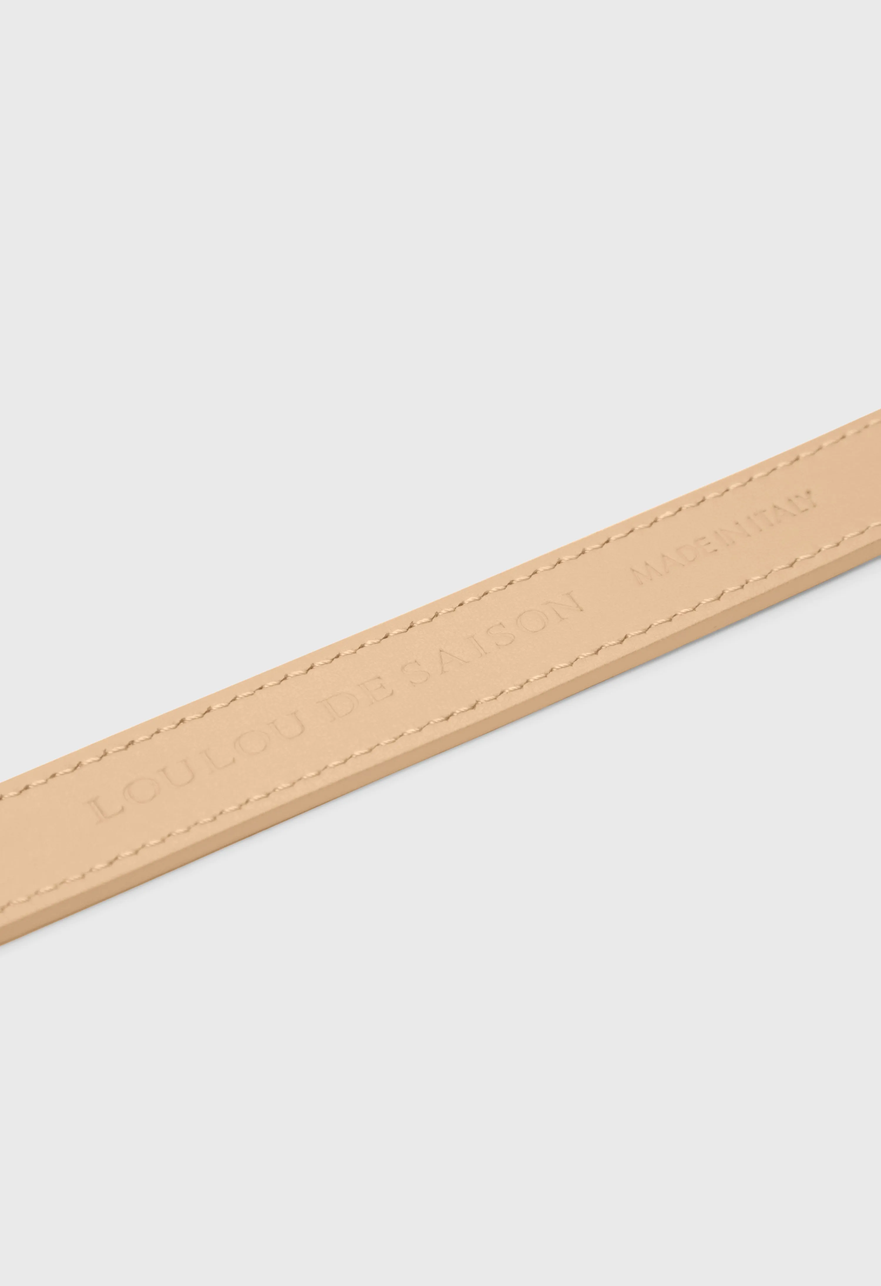 CEYLON Ostrich-effect leather belt sold by Loulou De Saison product image thumbnail 4