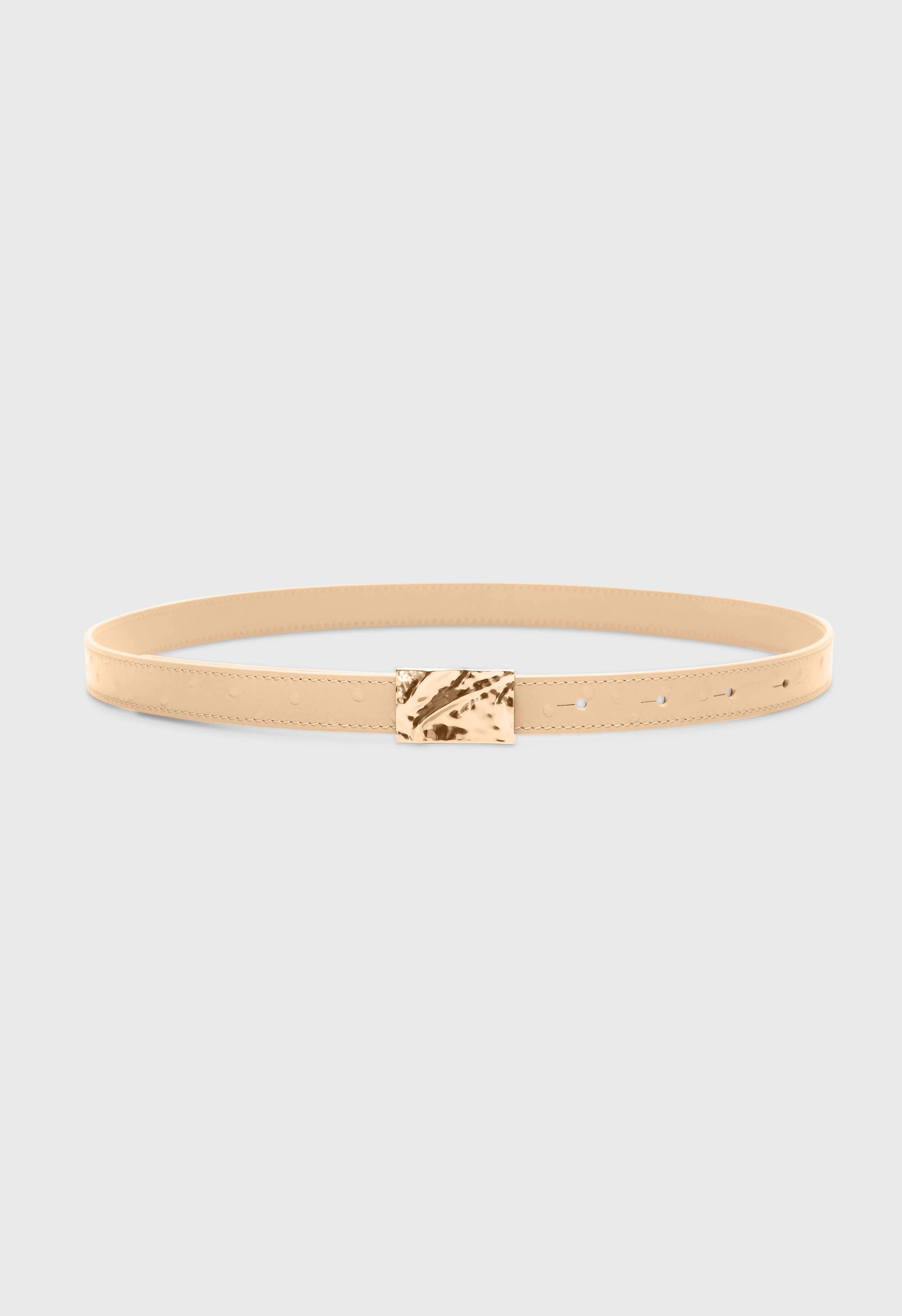 CEYLON Ostrich-effect leather belt sold by Loulou De Saison product image thumbnail 3