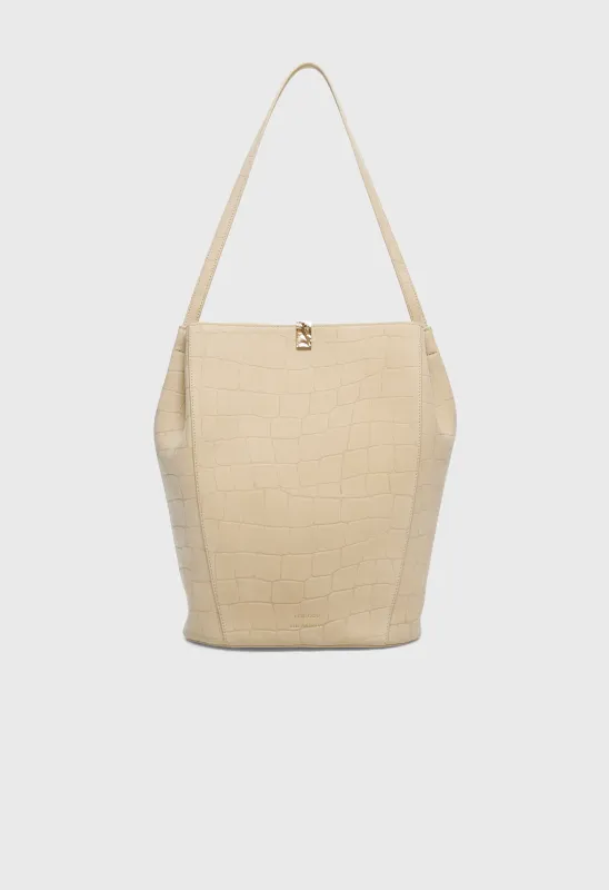 AUDREY Embossed nubuck bucket bag made by Loulou De Saison