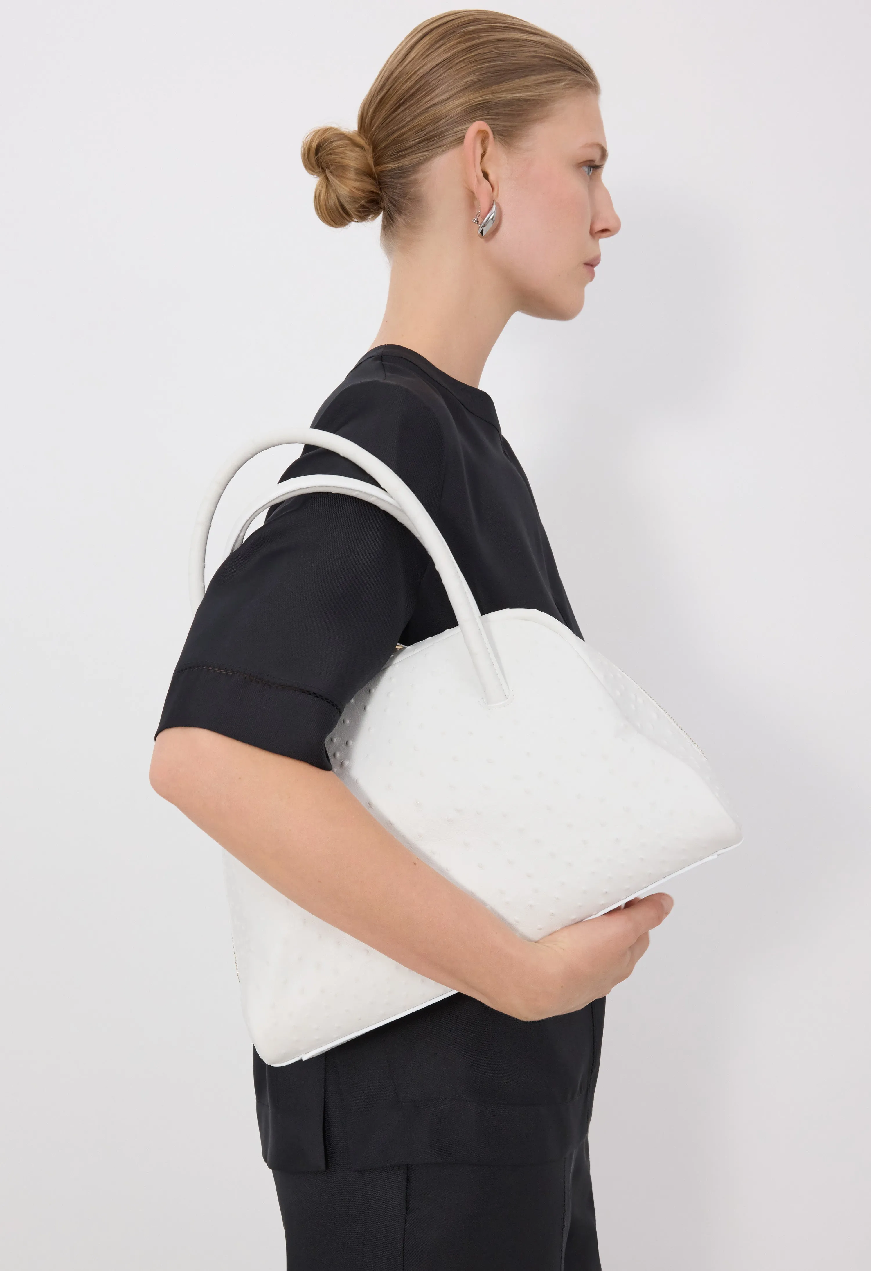 ATHA Ostrich-effect leather handbag sold by Loulou De Saison product image thumbnail 2