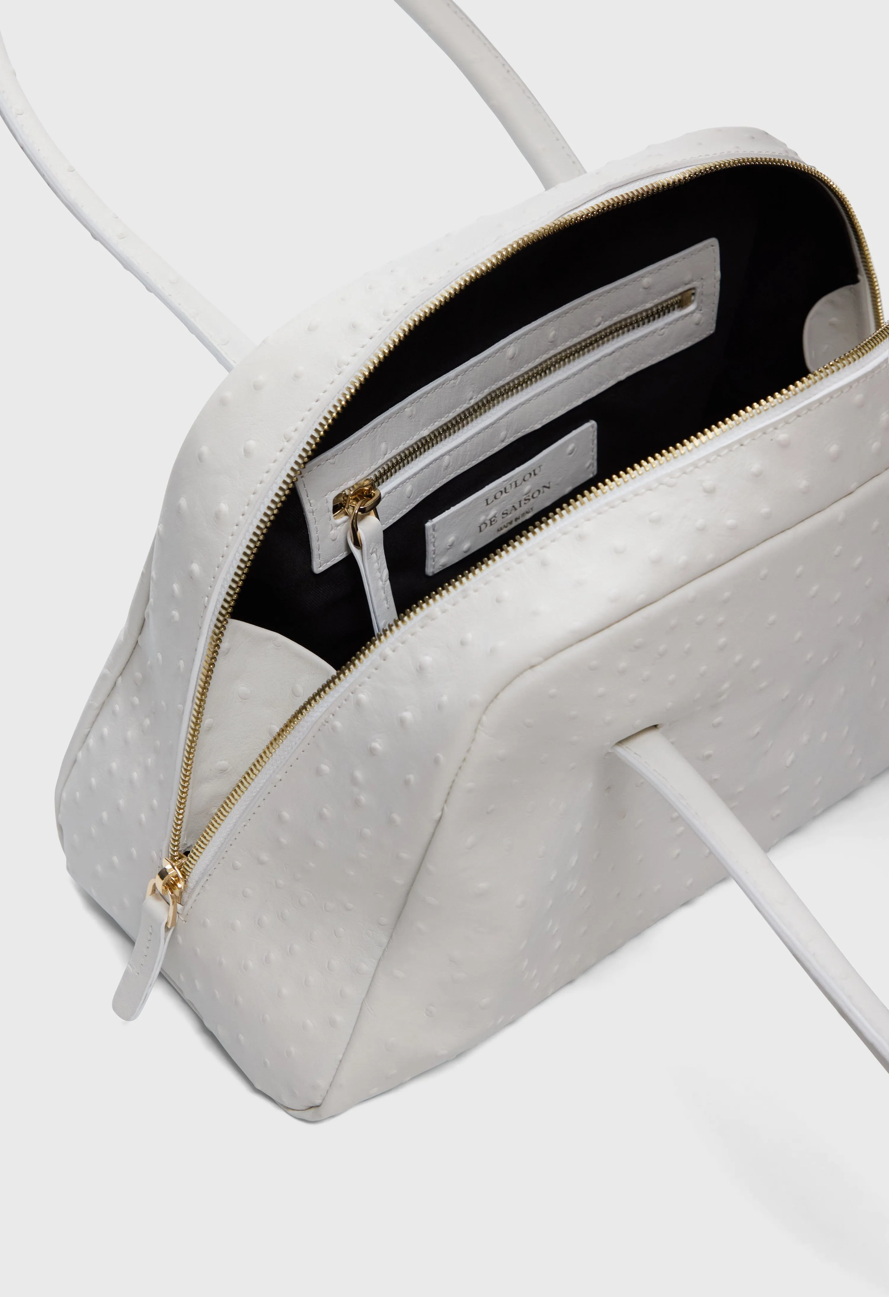 ATHA Ostrich-effect leather handbag sold by Loulou De Saison product image thumbnail 5