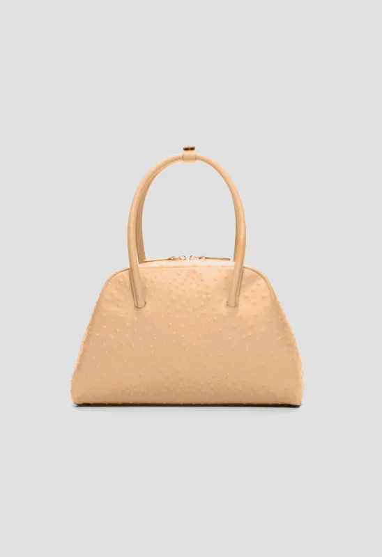 ATHA Ostrich-effect leather handbag made by Loulou De Saison