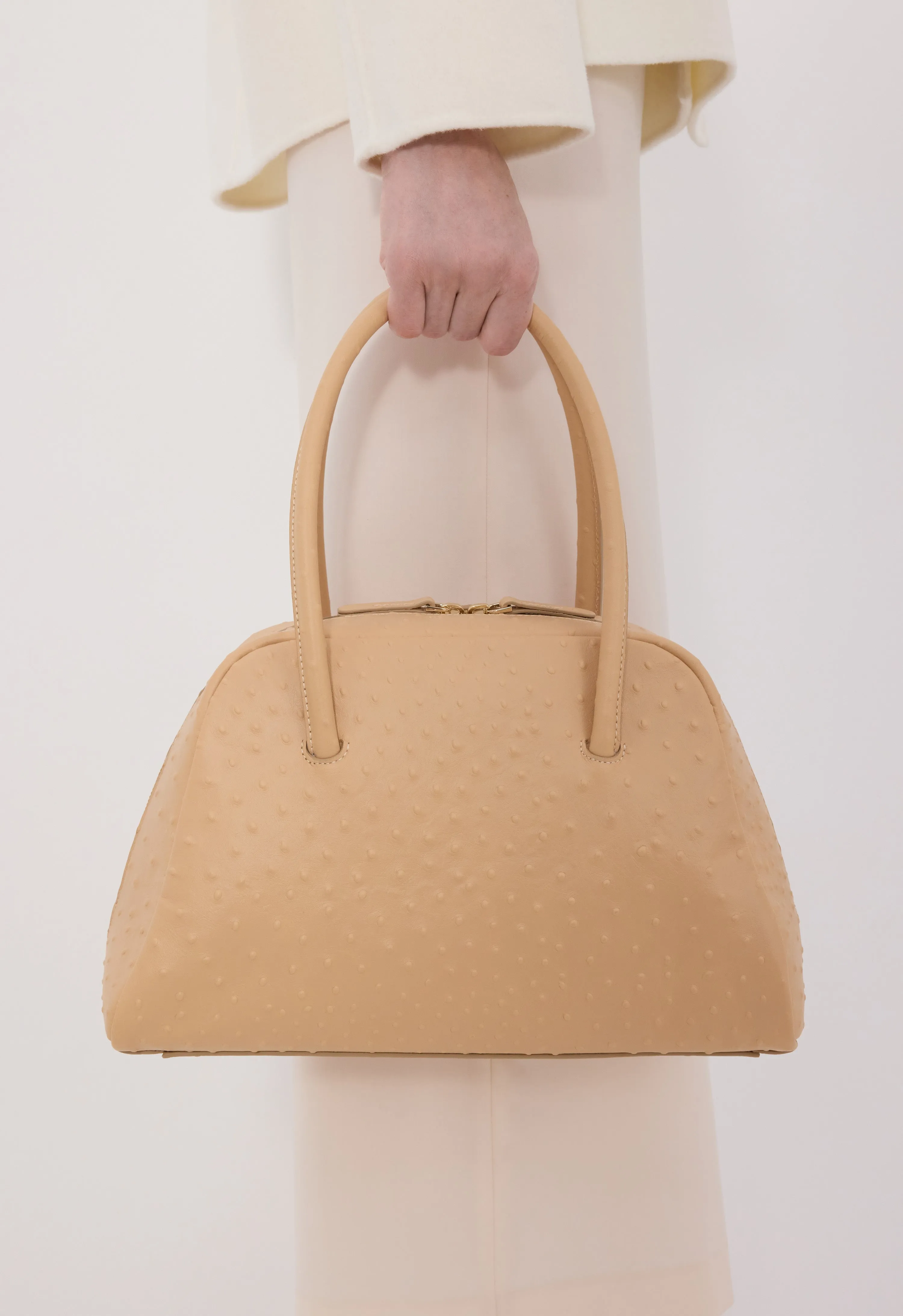ATHA Ostrich-effect leather handbag sold by Loulou De Saison product image thumbnail 2