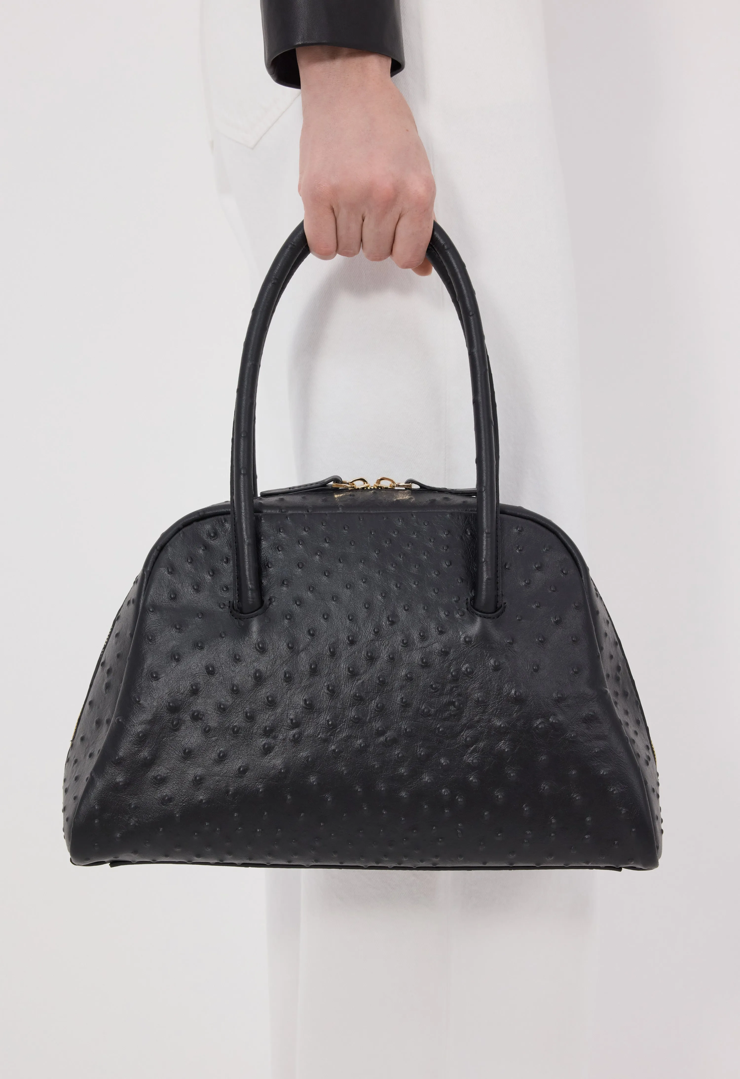 ATHA Ostrich-effect leather handbag sold by Loulou De Saison product image thumbnail 2