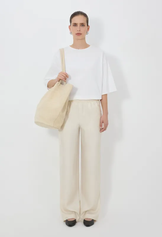 ALERA LDS Silk twill trousers made by Loulou De Saison